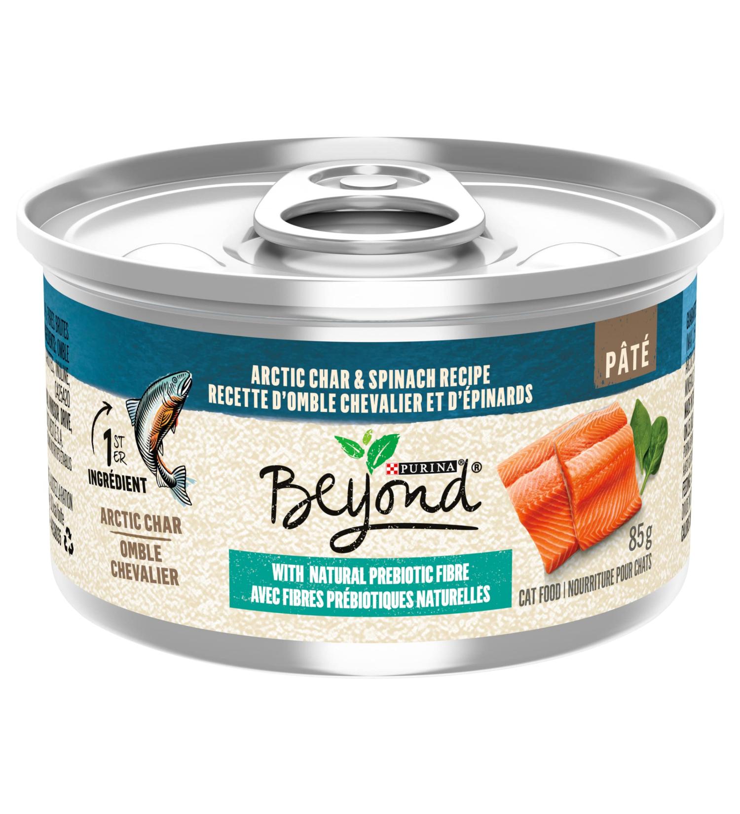 Beyond Wet Cat Food Arctic Char & Spinach Pate - 85 g Can (12 Pack) - Buy Online on GoSupps.com