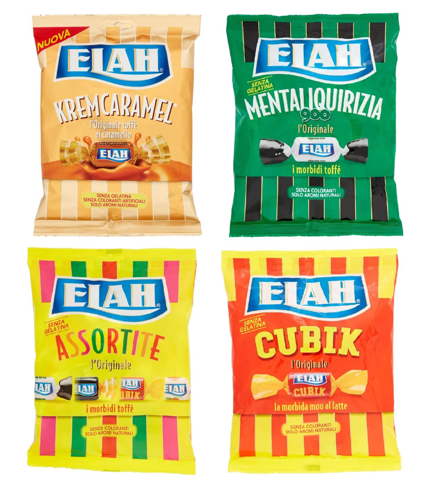 ELAH Toff Kremcaramel Caramelle Test Pack Different Caramel Taffes 4 x 150 g - Buy Online on GoSupps.com