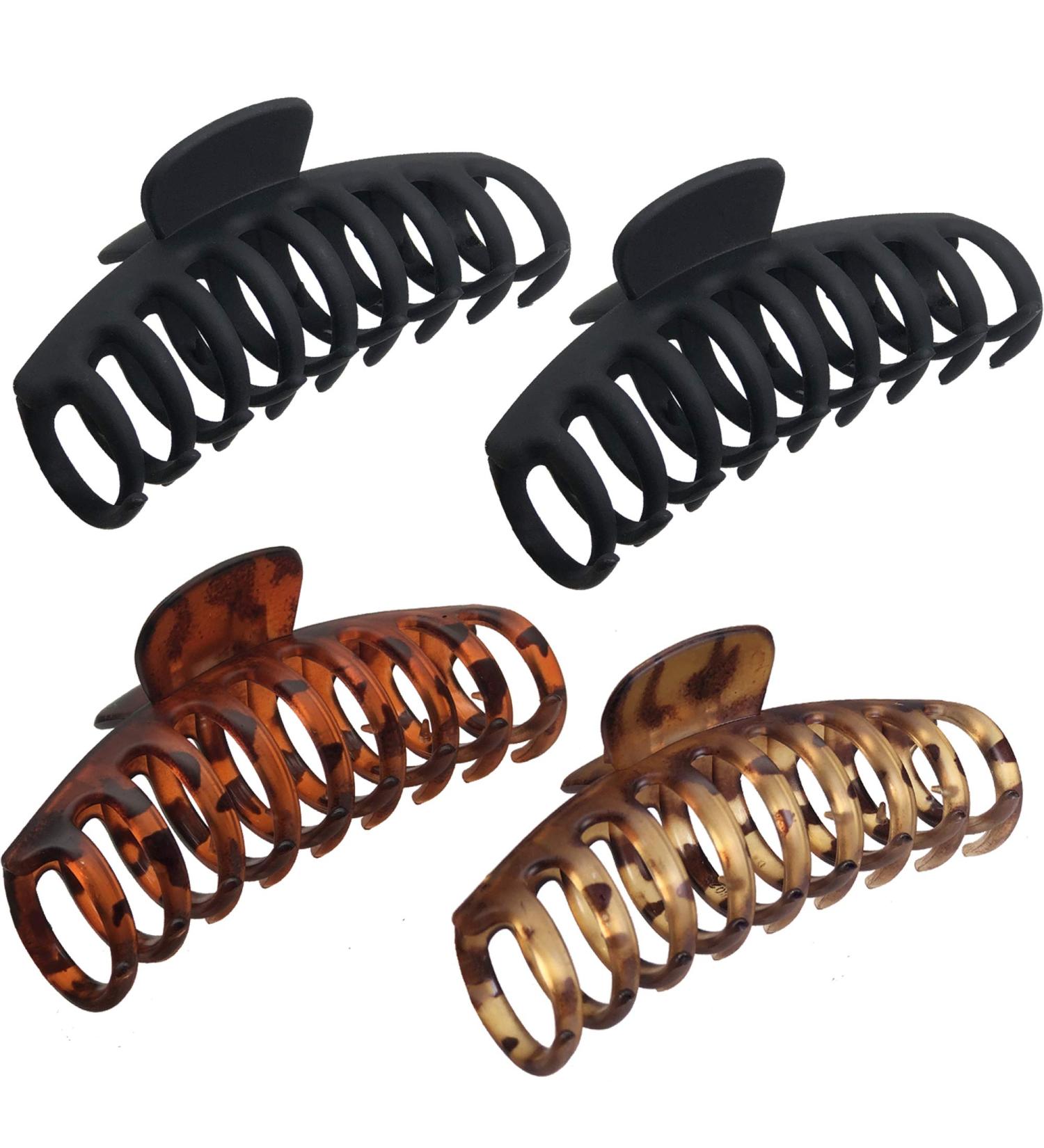 OWIIZI Jumbo Hair Claw Clips for Women - Matte Leopard 4.3â€‌ Non-Slip Barrette for Long Thick Hair (4 Pack) - Buy Online on GoSupps.com