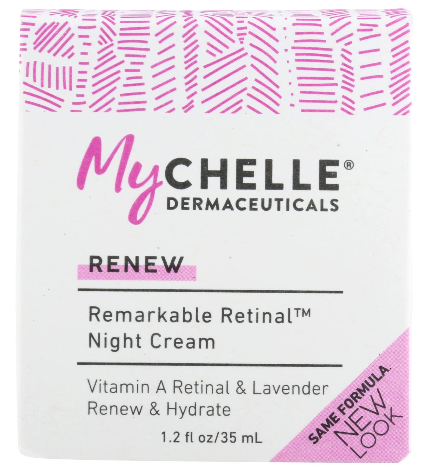 MyCHELLE Dermaceuticals Remarkable Renew Retinal Night Cream Vegan Cruelty Free Non GMO 1.2 Fluid Ounce (Pack of 1)