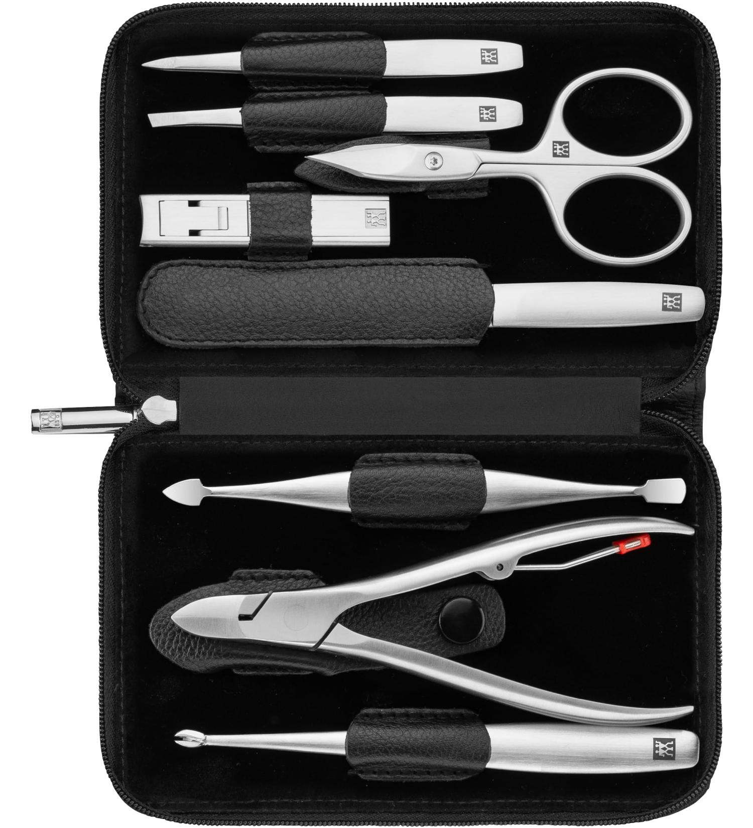 ZWILLING 8-Piece Manicure and Pedicure Set | Premium Nail Care Travel Size Leather | International Shipping Available - Buy Online on GoSupps.com
