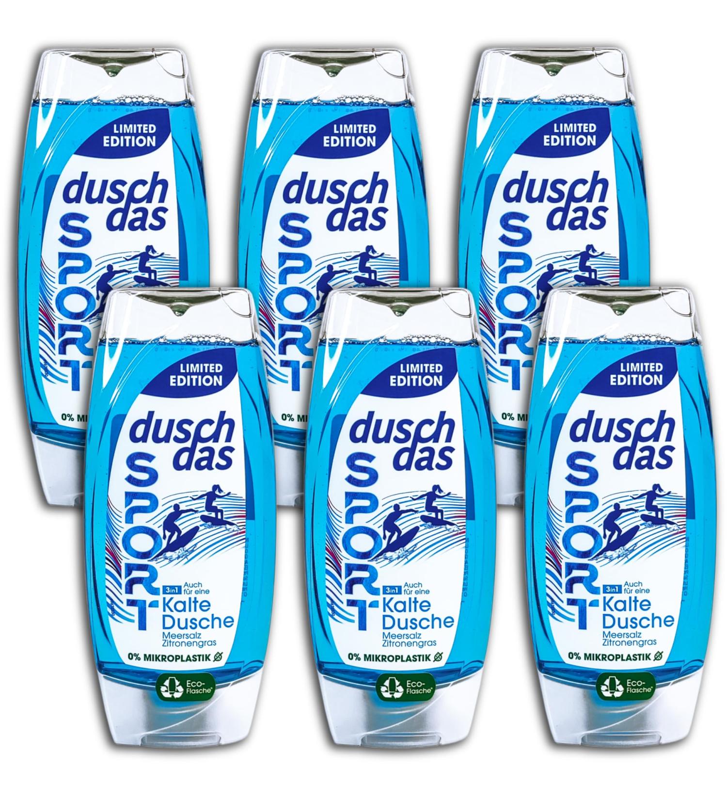 topDeal Duschdas 3-in-1 Shower Gel and Shampoo for Cold Shower 6 x 225 ml