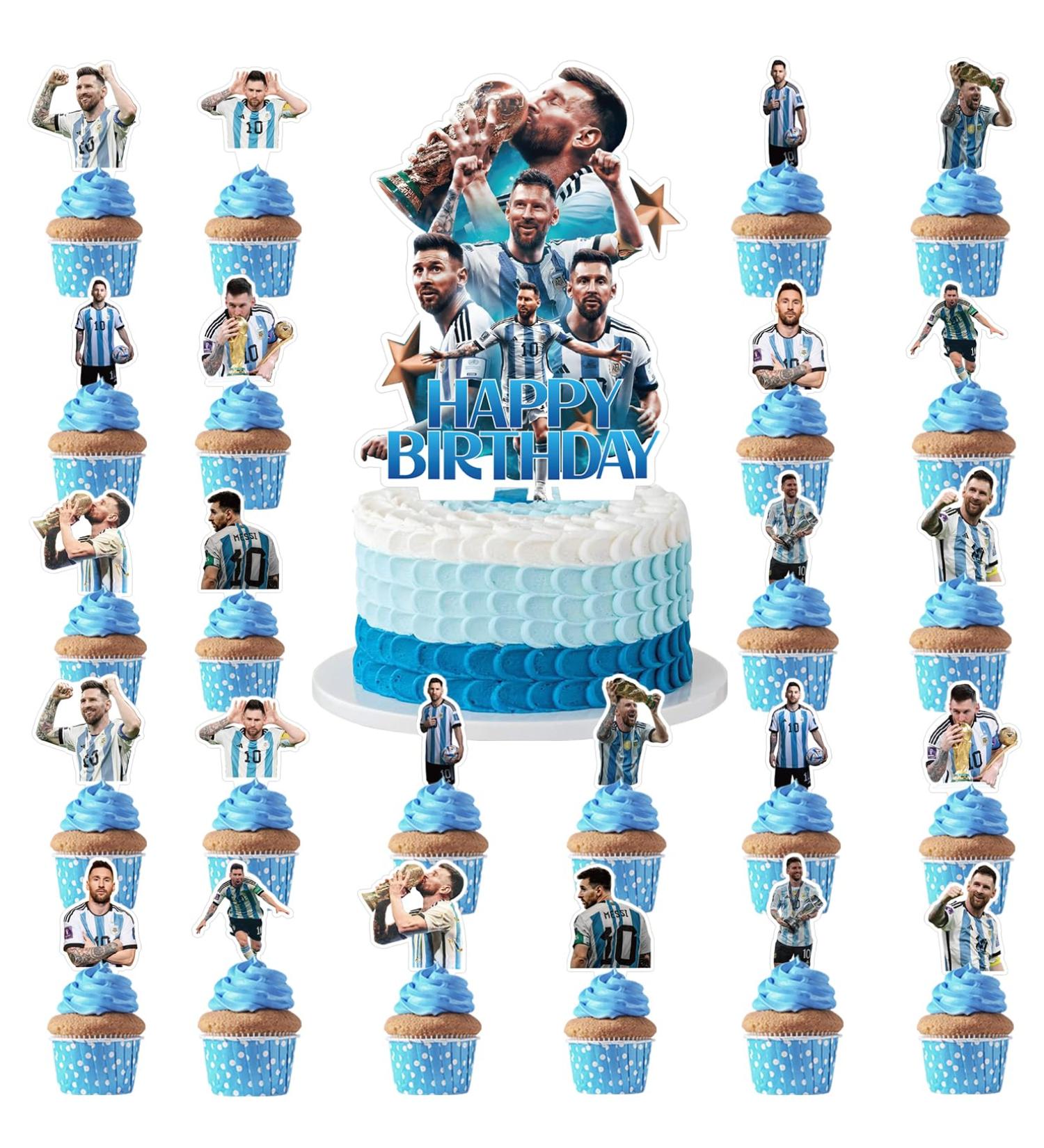 49Pcs Soccer Star Cake Decorations with Soccer Star Cupcake Toppers Cake Topper for Soccer Boys Birthday Party Cake Toppers Decorations - Buy Online on GoSupps.com