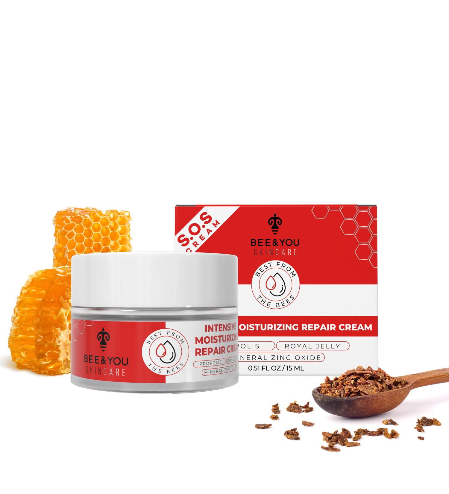 Shop Bee & You Propolis Ointment Moisturizer 15ml Natural Skin Relief with Vitamins B5 & E Gel e Royale Honey & Mineral Zinc for All Skin Types - Buy Online on GoSupps.com