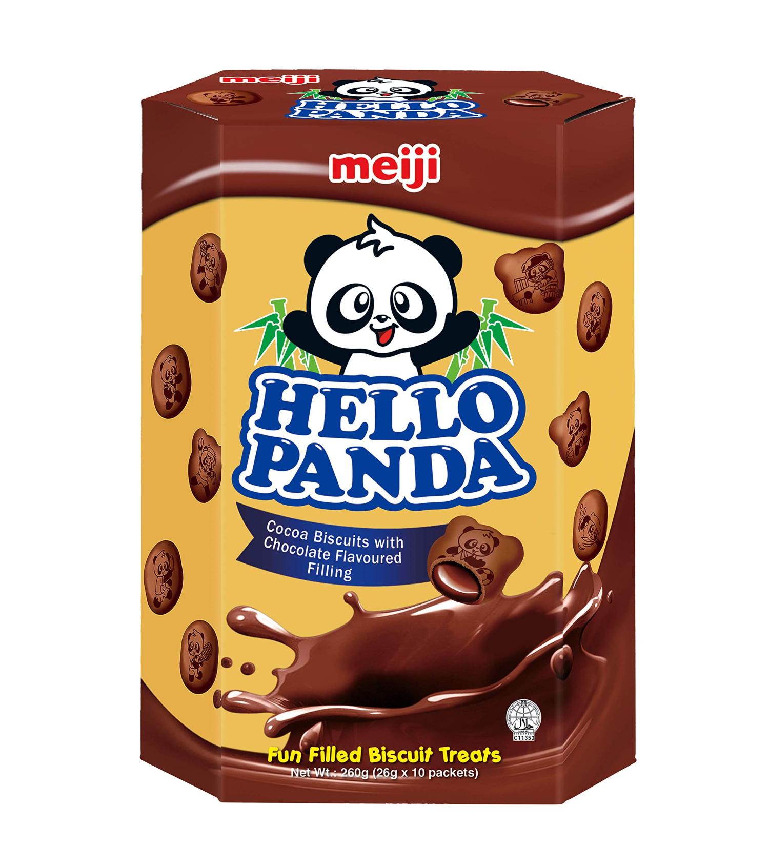 Meiji Hello Panda Chocolate Biscuits with Creamy Chocolate Filling 260 G - Buy Online on GoSupps.com