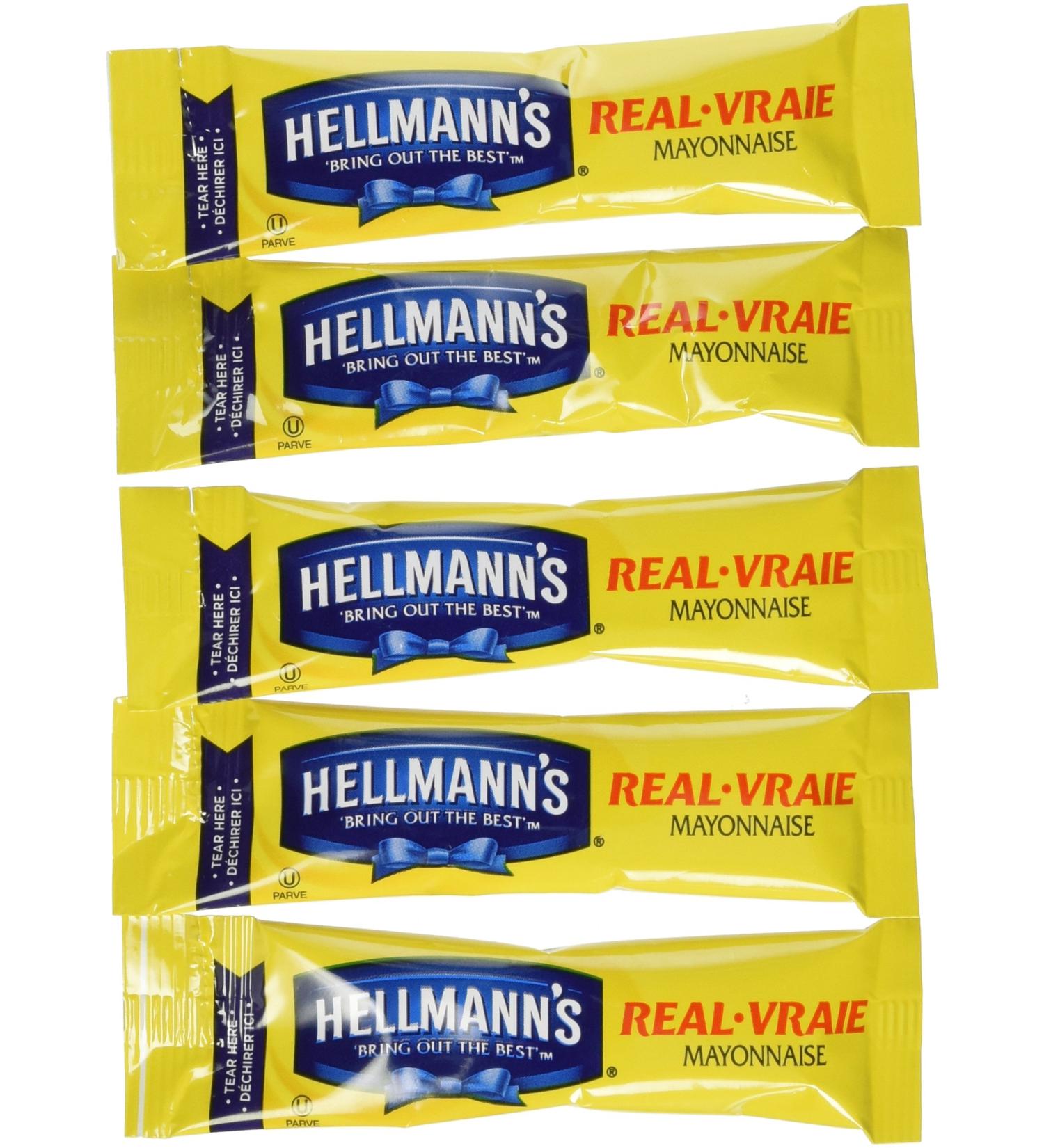 75 Individual Hellmann's Mayo Packets-Great For Work/School Always Fresh!