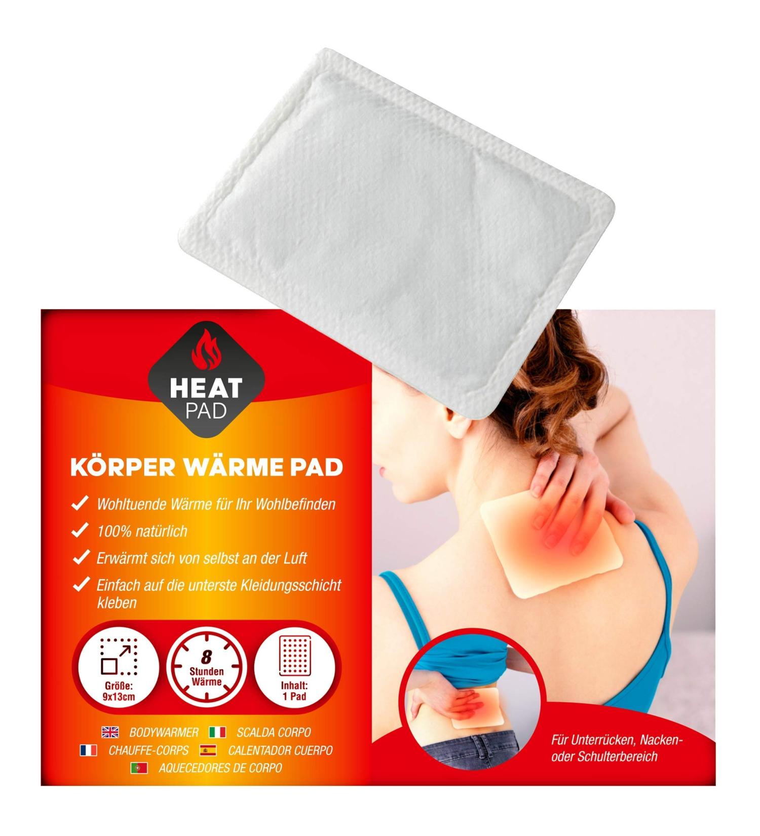 Buy 100% Natural Heat Patch Back Body Heat Pad - Self-Adhesive 10/24 Pieces | Fast International Shipping - Buy Online on GoSupps.com