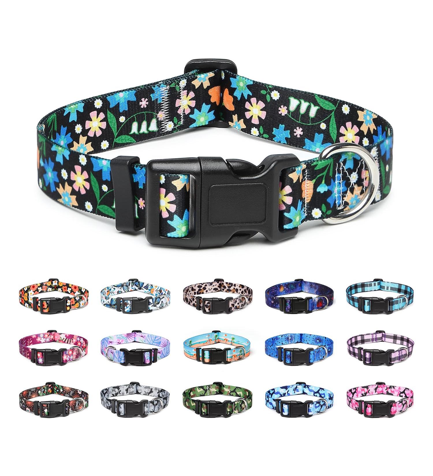 Suredoo Adjustable Soft Nylon Dog Collar for Small & Medium Dogs | Comfort Fit for Puppies (M) | Neck 33-55 cm - Buy Online on GoSupps.com