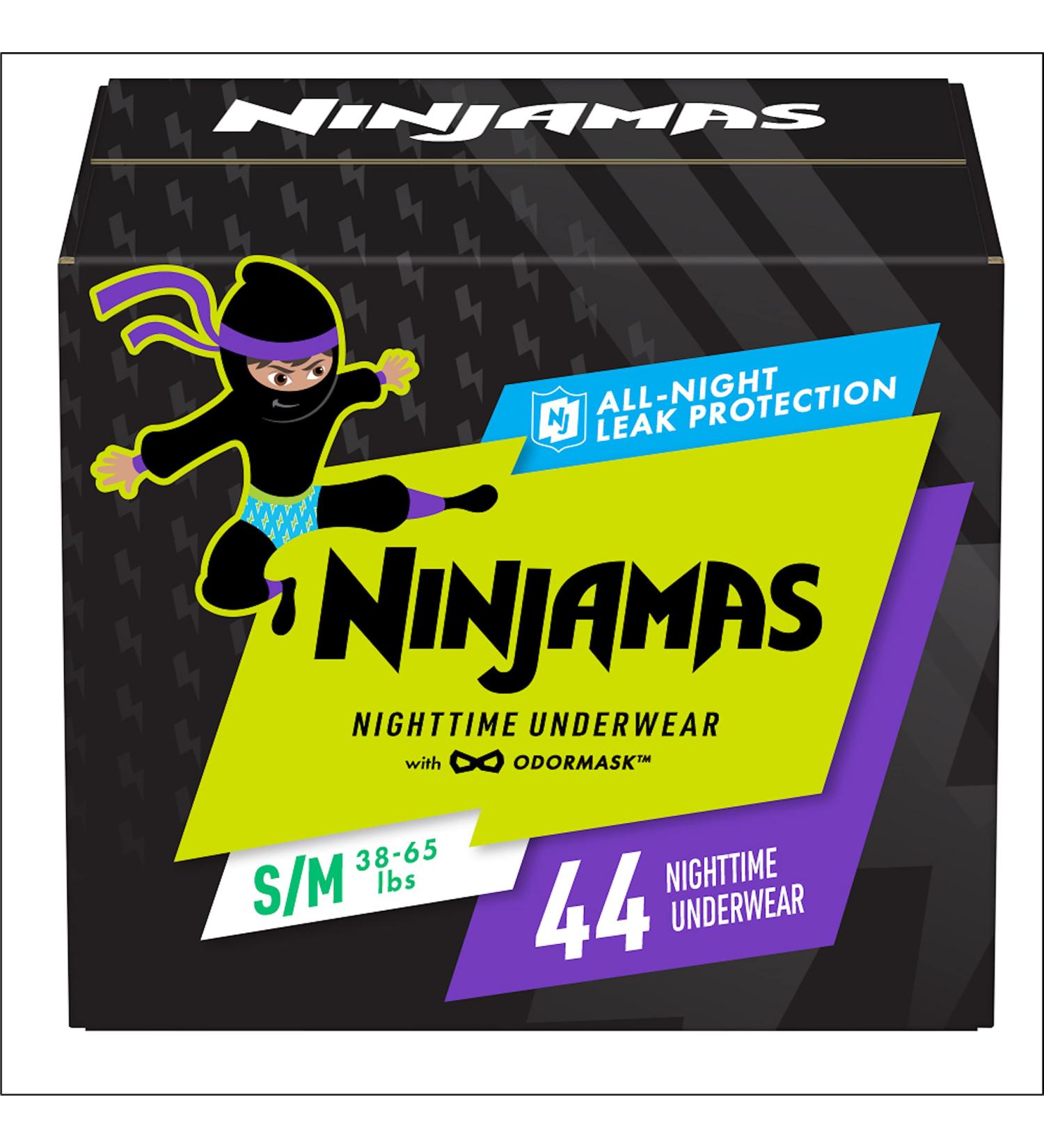 Pampers Ninjamas Boys S/M 44 Count | Nighttime Bedwetting Underwear - Buy Online on GoSupps.com