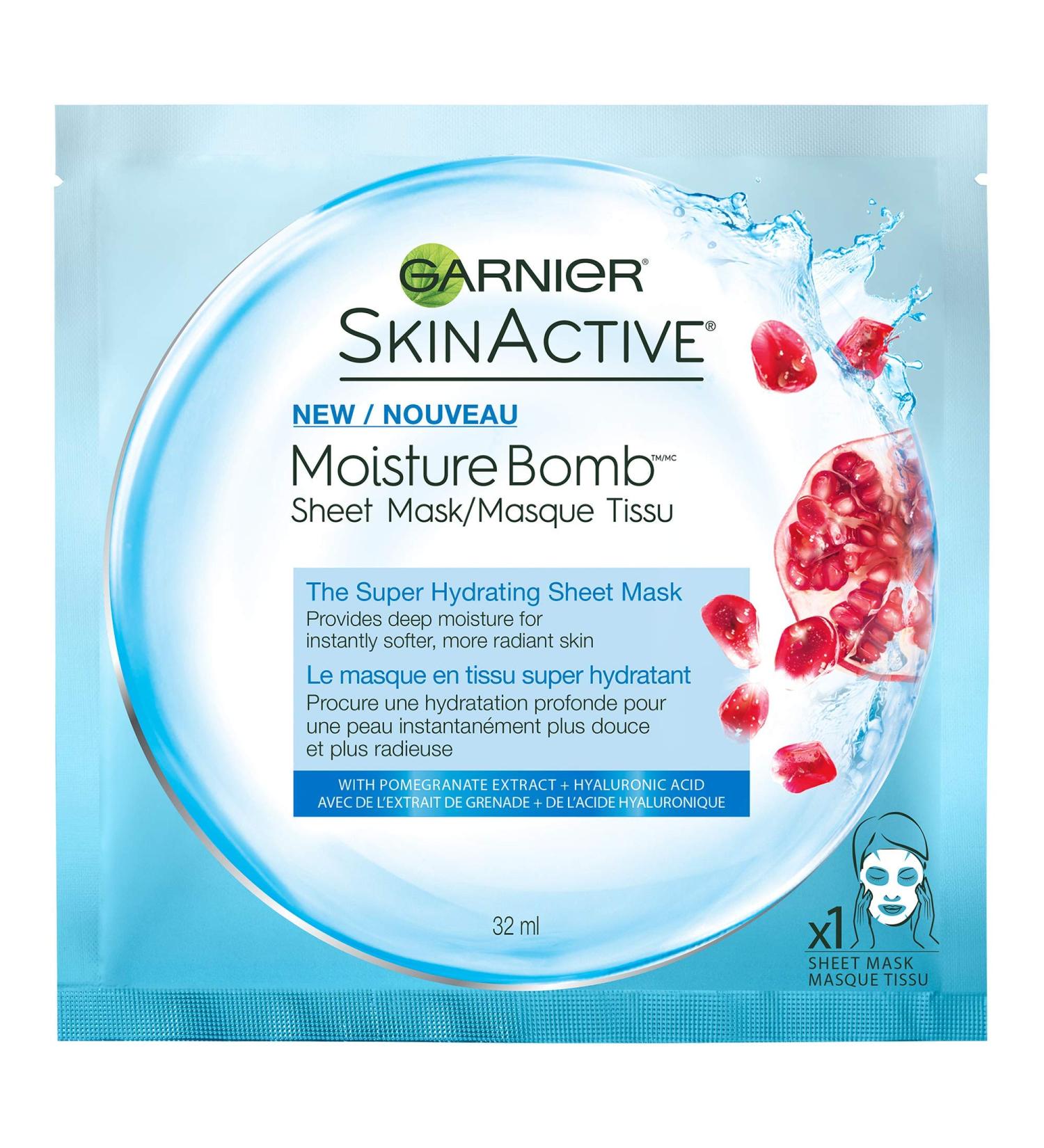 Garnier SkinActive Super Hydrating Sheet Mask 0.08 oz - 1 Count | Moisturizing Face Mask - Buy Online on GoSupps.com