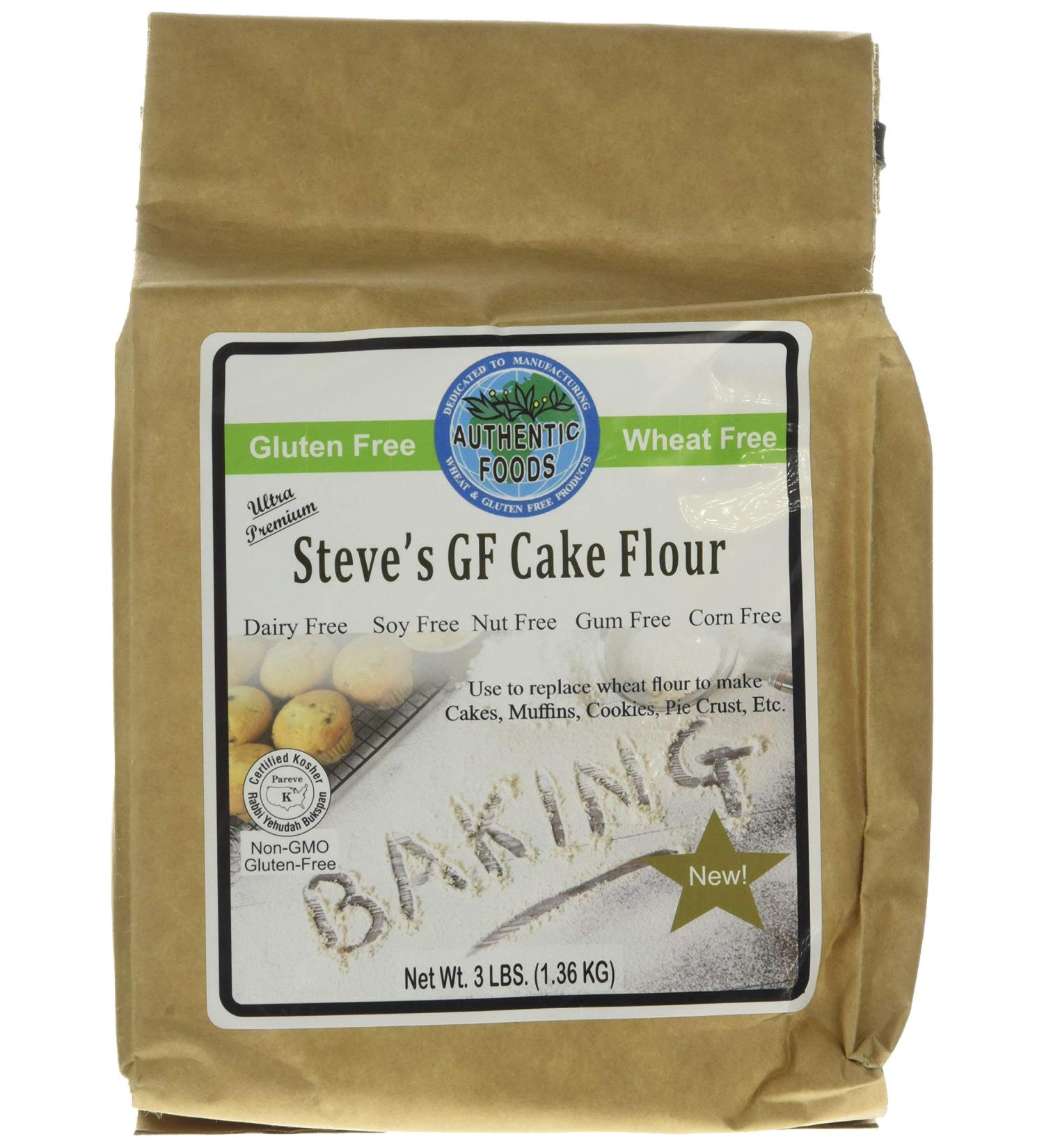 Authentic Foods Steve's Gluten Free Cake Flour Blend - 3lb Pack (1 Count) - Buy Online on GoSupps.com