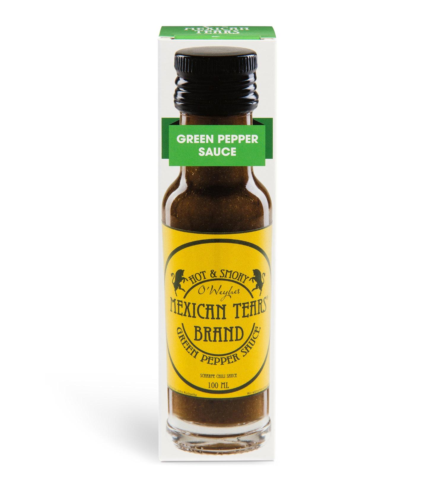 Mexican Tears - Green Pepper Sauce Hot Sauce 100ml Chilli Sauce  - Buy Online on GoSupps.com