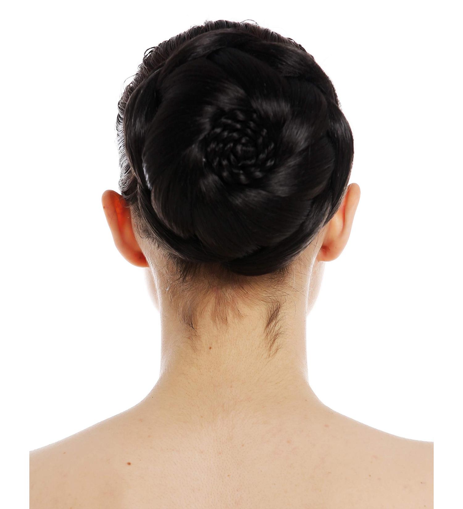 WIG ME UP TYP-1012-2 Large Braided Hairpiece Bun Chignon - Black Brown | International Shipping Available - Buy Online on GoSupps.com