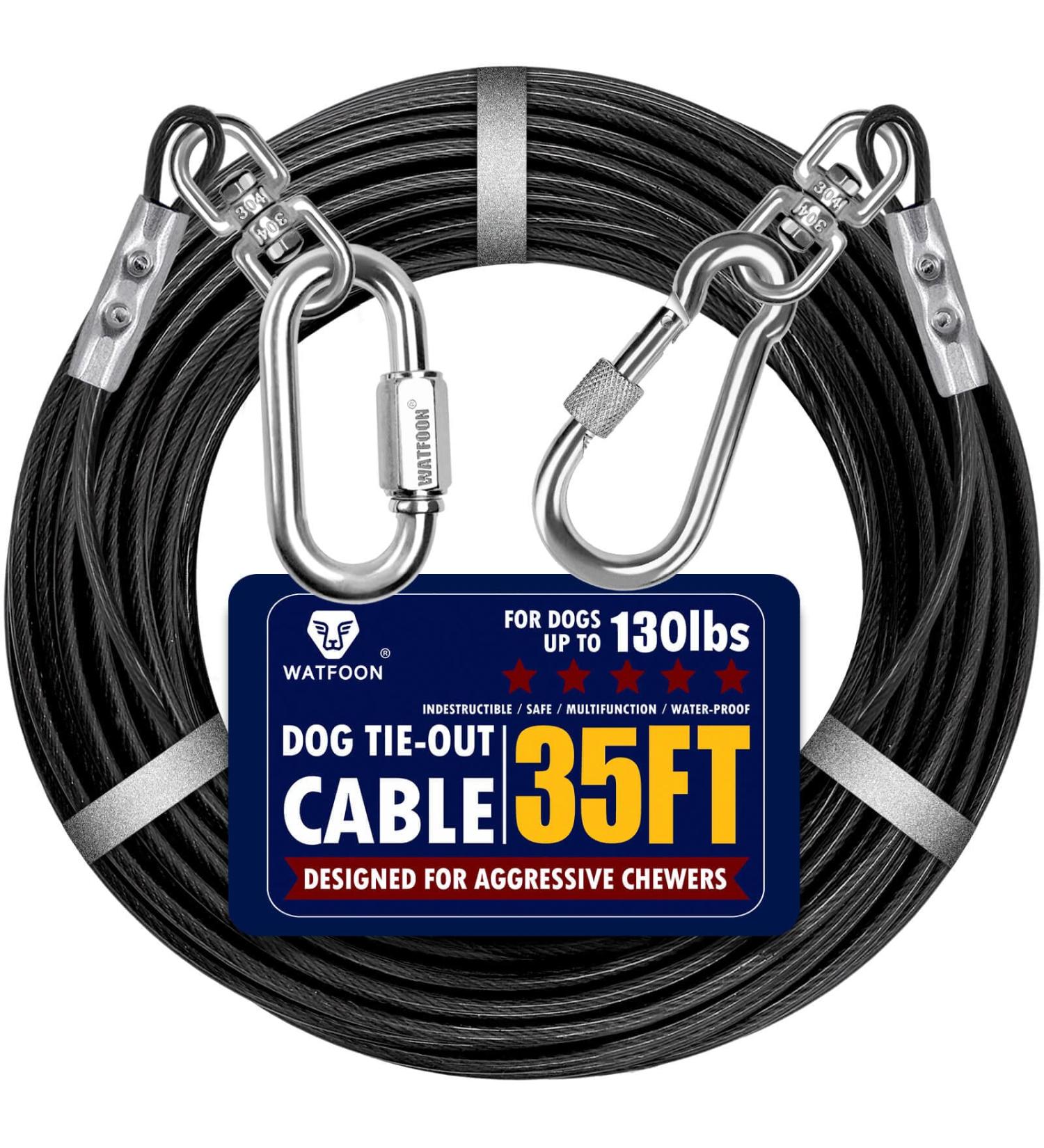 Durable Dog Lines for Courtyards | 10.7m Steel Cable Runs - Perfect for Outdoor Camping & Parks - Buy Online on GoSupps.com