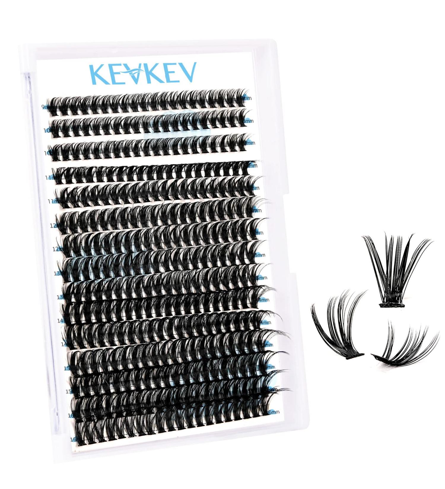 300 Pcs DIY Individual Lash Clusters D-Mix 9-16mm for Dramatic Eyelash Extension Look - Self Application at Home - Volume 50D - Buy Online on GoSupps.com