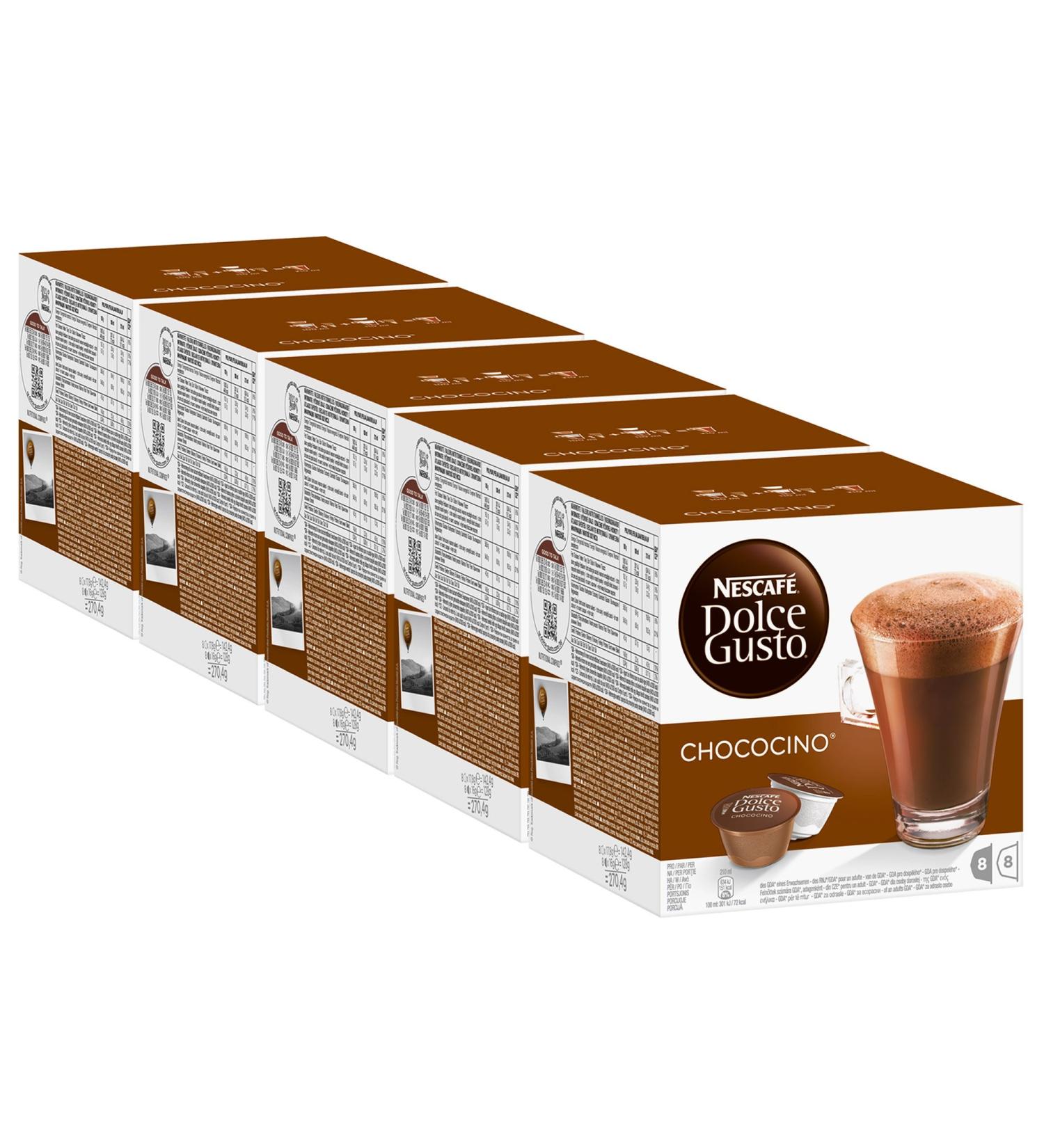 Nescaf Dolce Gusto Chococino Lot of 5 5 x 16 Capsules (40 servings) - Buy Online on GoSupps.com