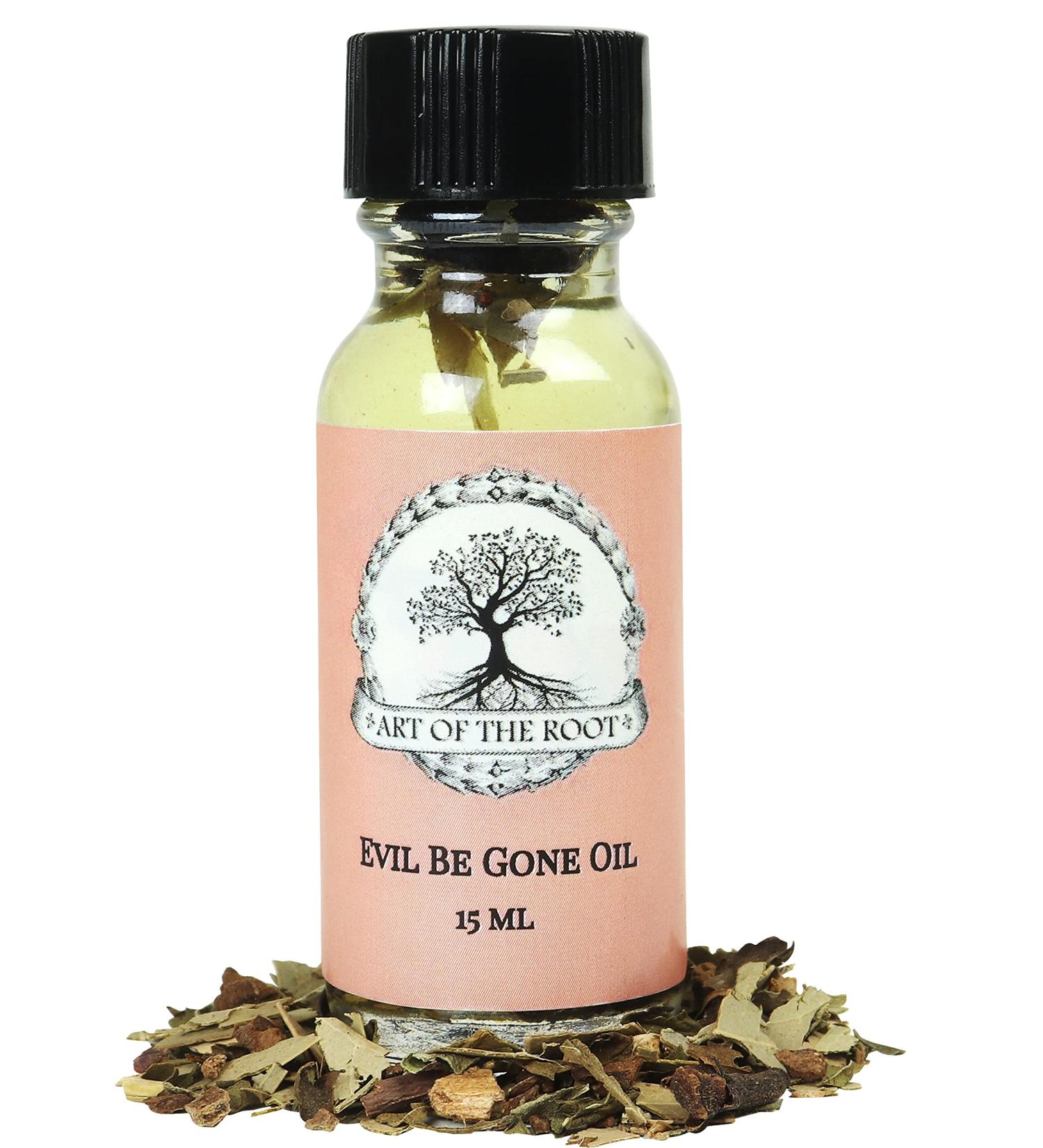 Evil Be Gone Oil | Handmade Herb & Essential Oil Blend for Spiritual Cleansing Protection & Wiccan Rituals | Art of the Root - Buy Online on GoSupps.com
