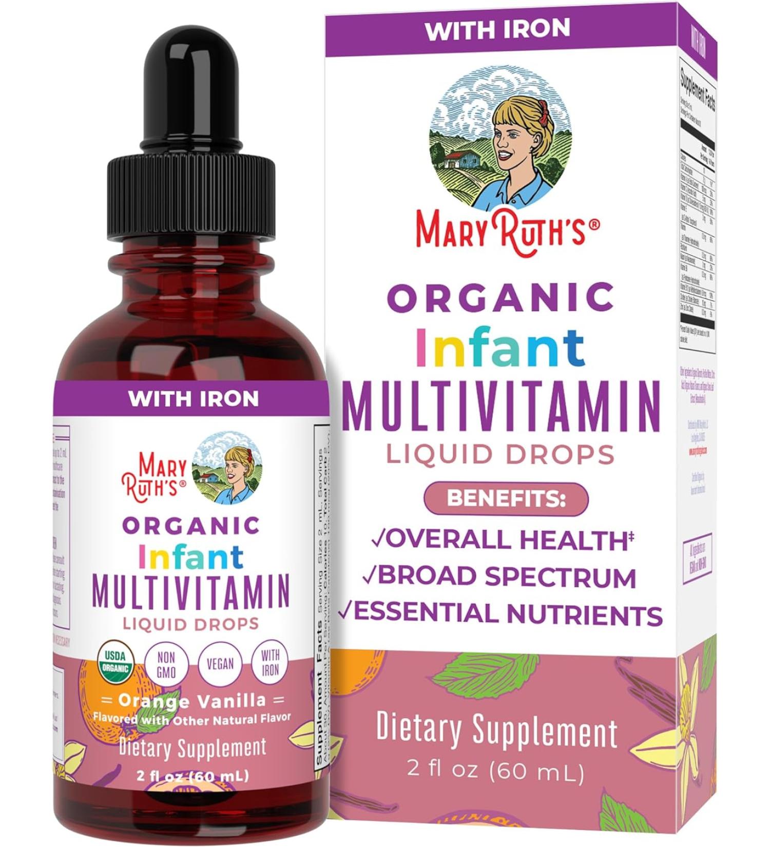 MaryRuth Organics Multivitamin Liquid Drops - Vanilla Orange - 2 Fl Oz. - Buy Online on GoSupps.com
