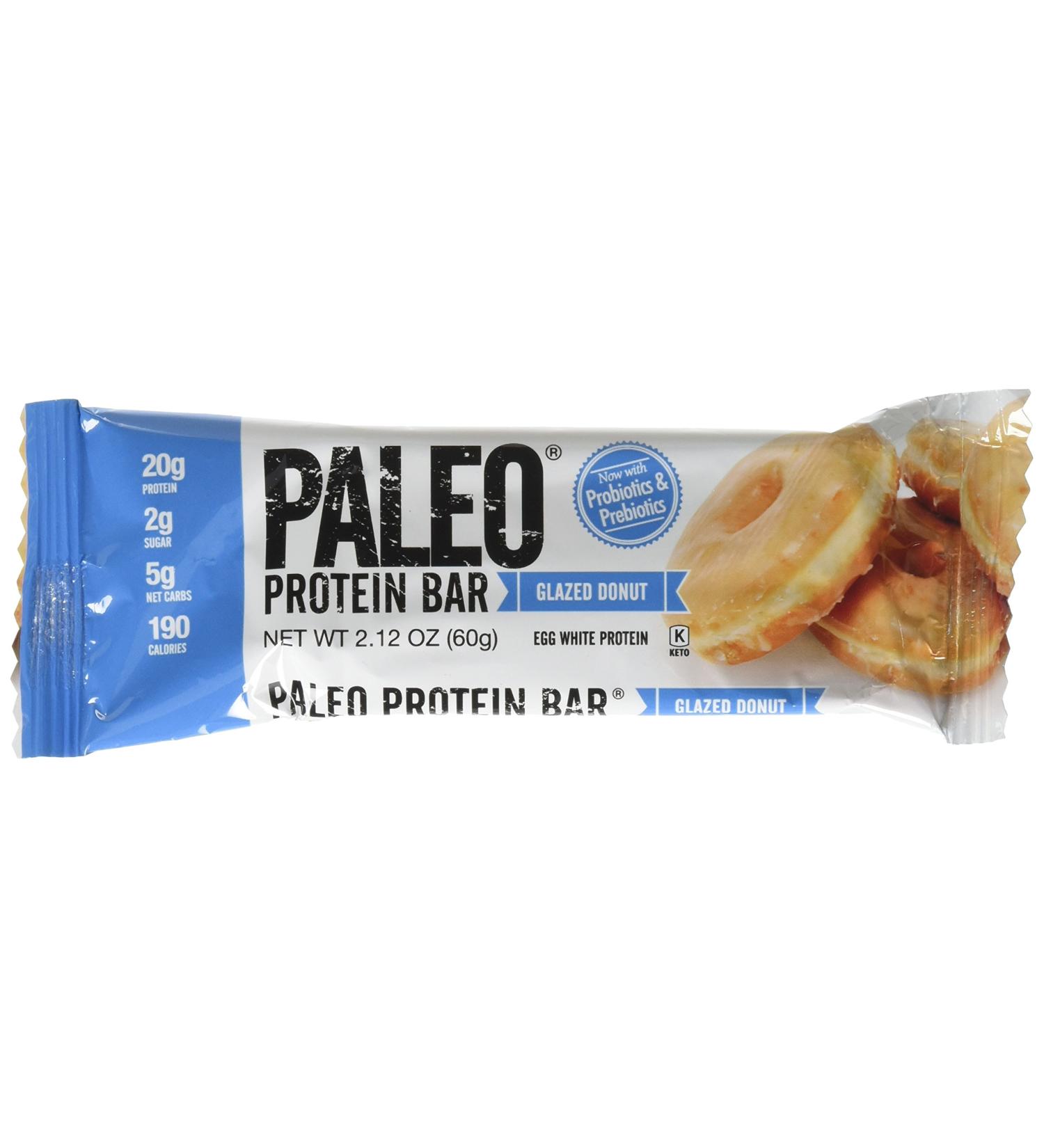 Julian Bakery PALEO Protein Bar - Glazed Donut Flavor (12 Bars, 2.12 oz Each) | High Protein, Low Sugar Snack - Buy Online on GoSupps.com