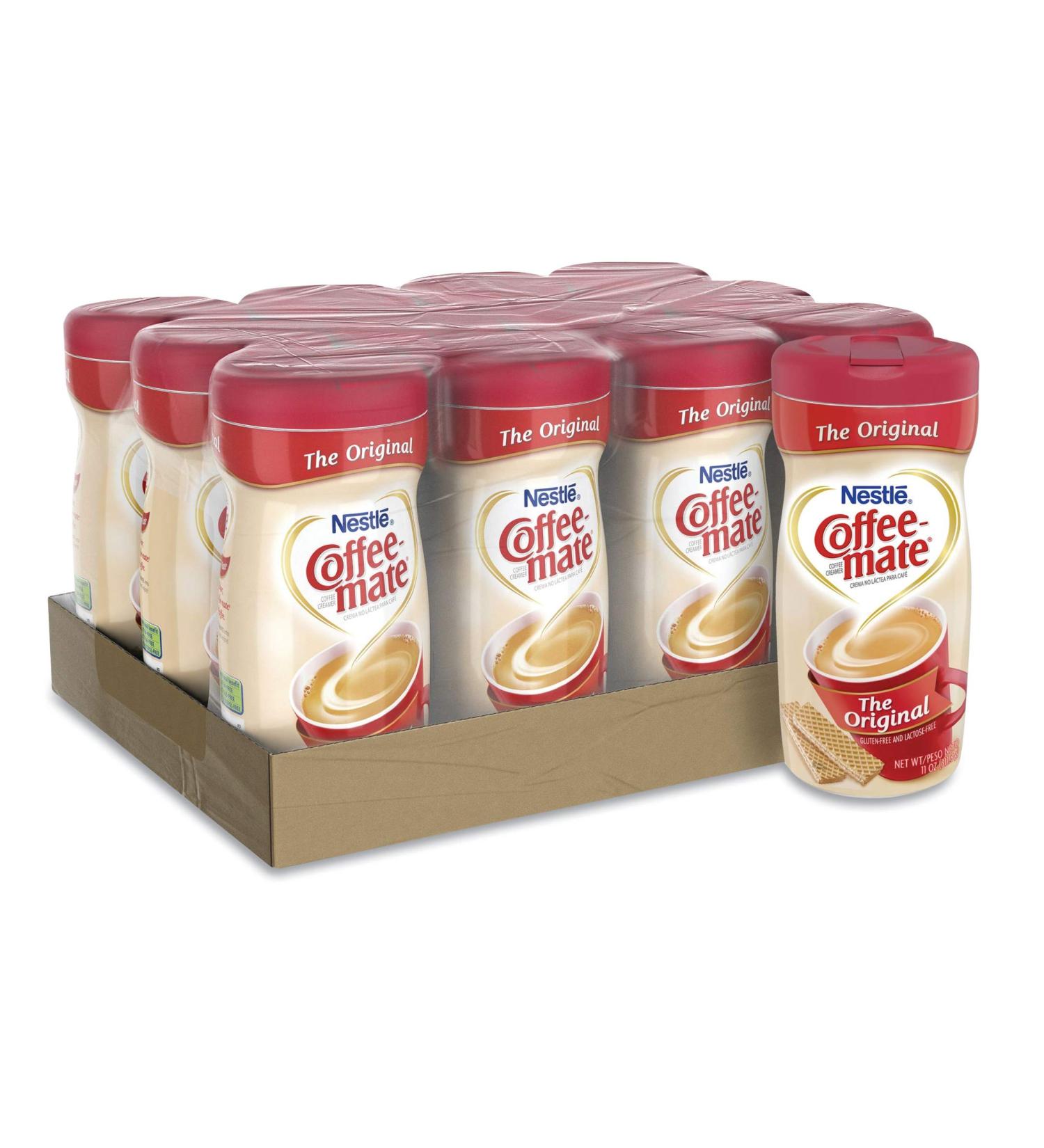 Coffee-mate 55882CT Non-Dairy Powdered Creamer, Original, 11 oz Canister, 12/Carton