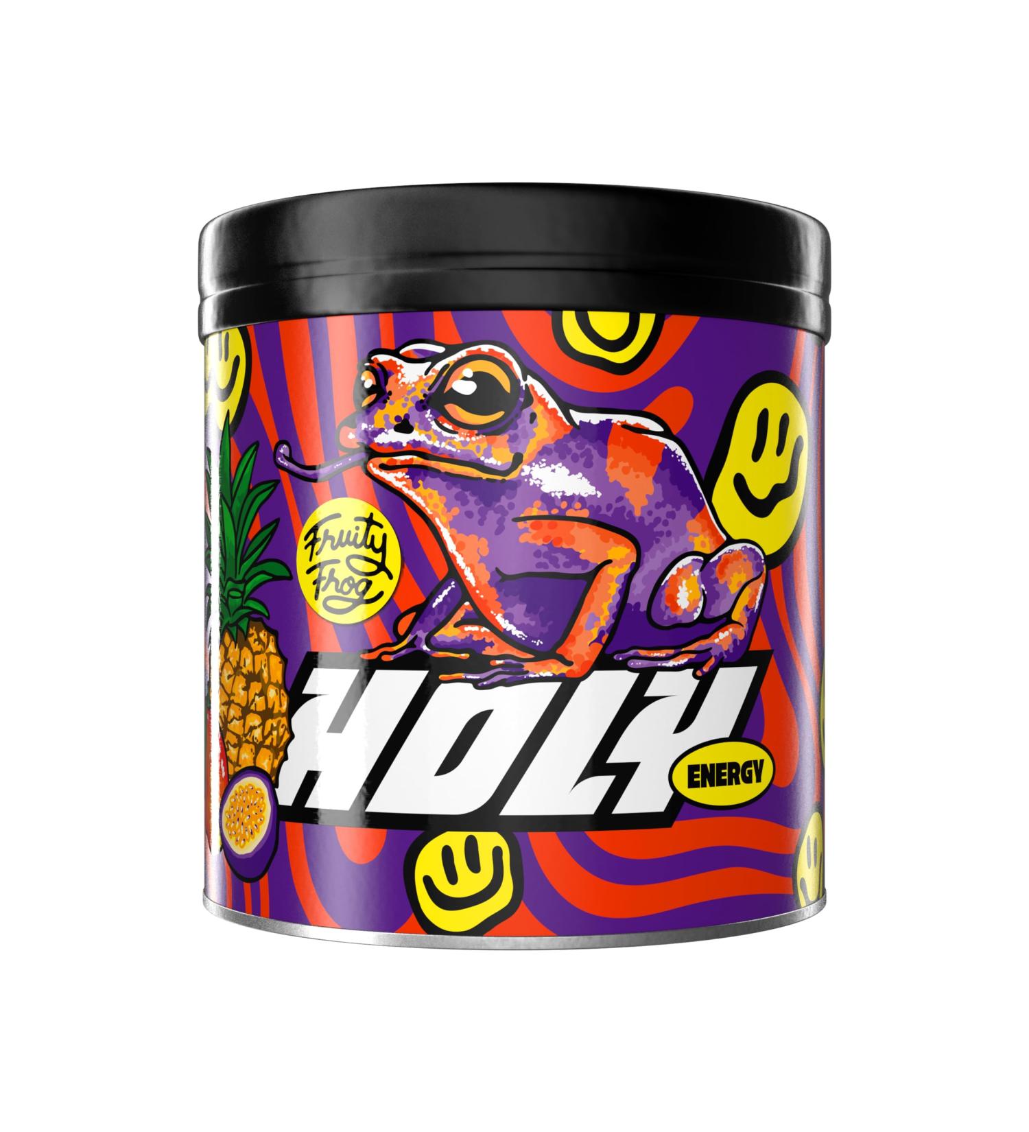 Buy Holy Energy Gaming Booster - Fruity Frog Powder | 50 Portions | Mango Maracuja & Pineapple | Focus Booster | Vegan | Natural Flavors - Buy Online on GoSupps.com