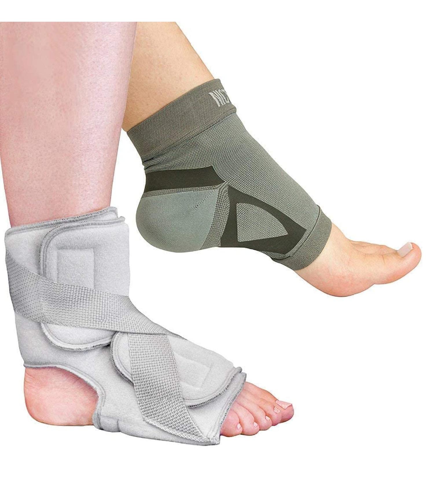 Brownmed Nice Stretch Total Solution Plantar Fasciitis Relief Kit - Sock & Night Splint for Heel Ankle & Arch Support - Large/X-Large 2 Piece Set - International Shipping Available - Buy Online on GoSupps.com