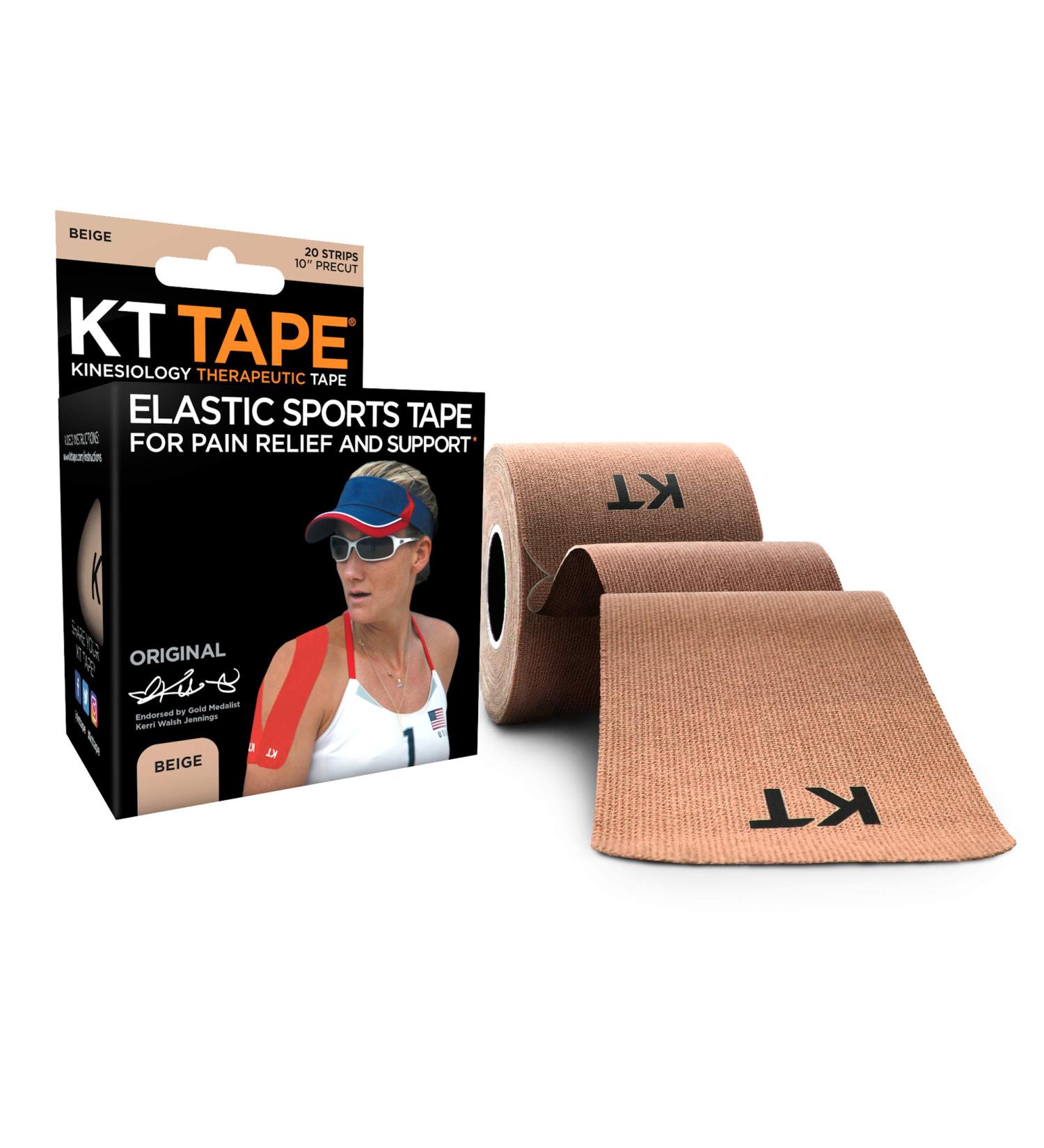 KT Tape Original Cotton Kinesiology Tape - 20 Pack 10? Cut Strips for Sports Therapy - Buy Online on GoSupps.com