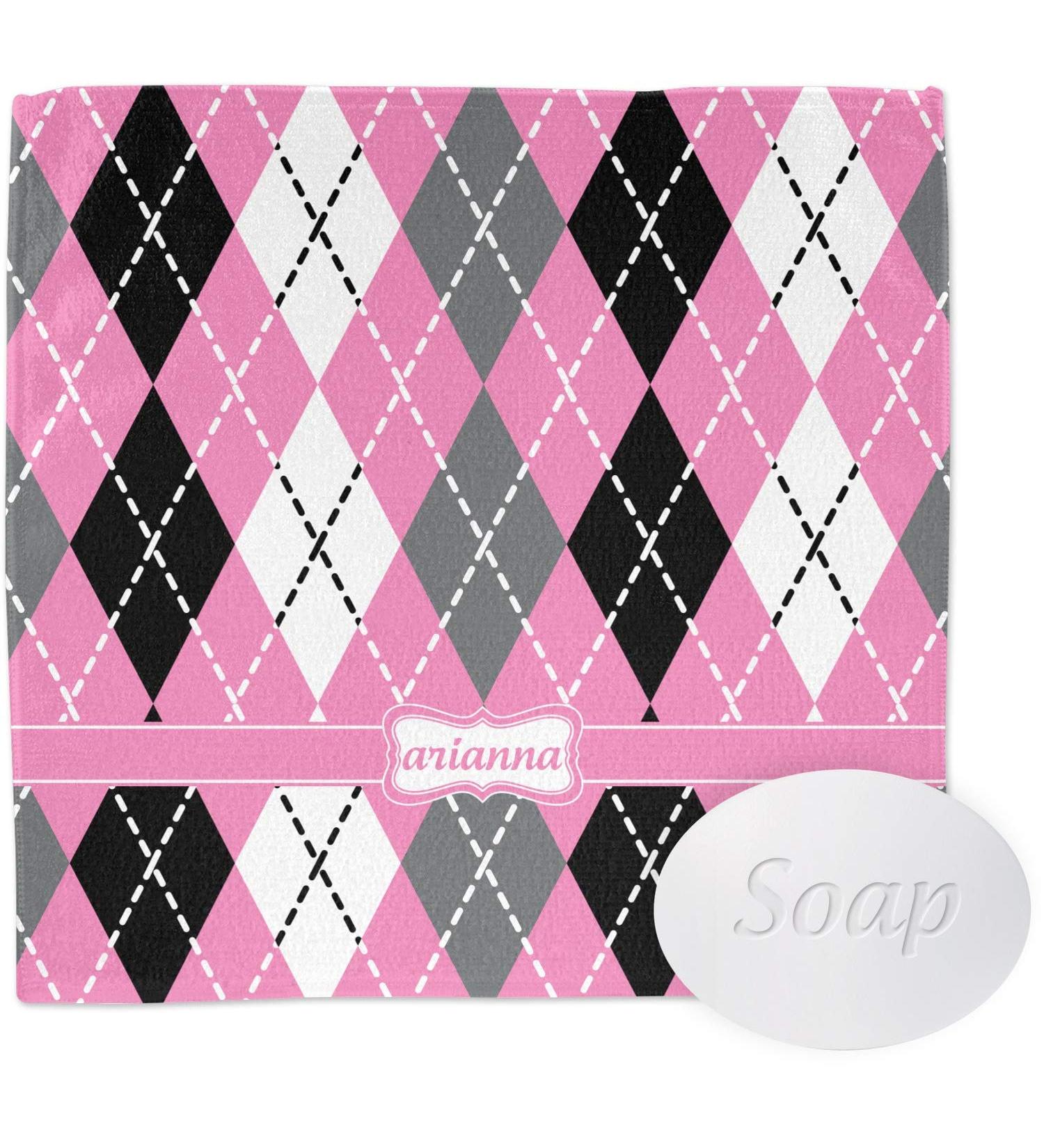 YouCustomizeIt Personalized Argyle Washcloth