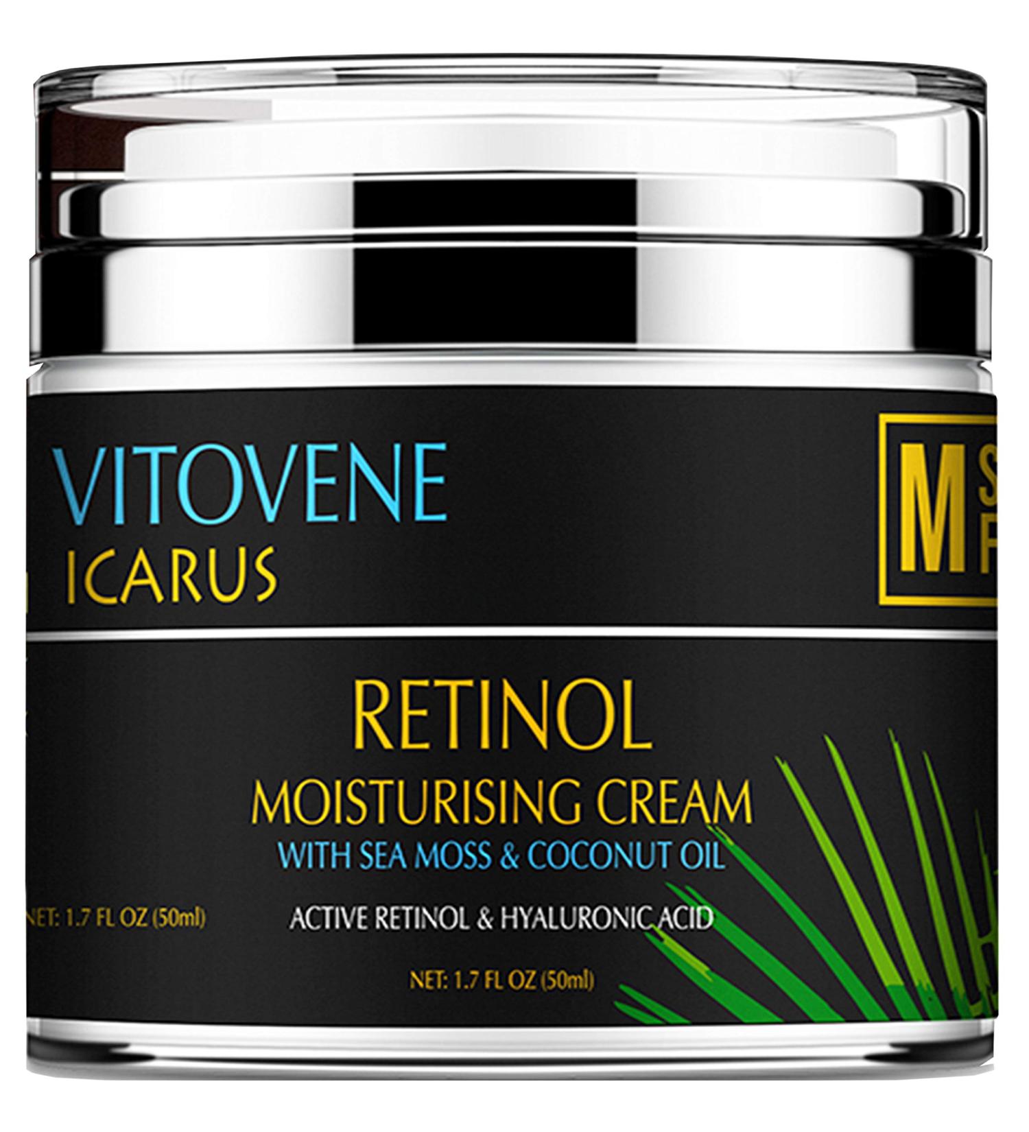 ADVANCED RETINOL and Hyaluronic Acid Silk Moisturiser | Caribbean SEA MOSS & COCONUT OIL | Anti Ageing | Face/Neck/Eye Area | LUXURIOUS Moisturising Vegan Cream - Buy Online on GoSupps.com