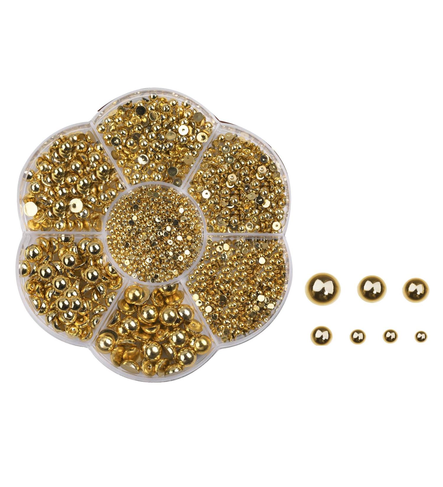 Fashion Half Beads Nail Art Decorations In Various Show Your Charm For Women And Girls Nail Art Accessories Multi-Color - Buy Online on GoSupps.com