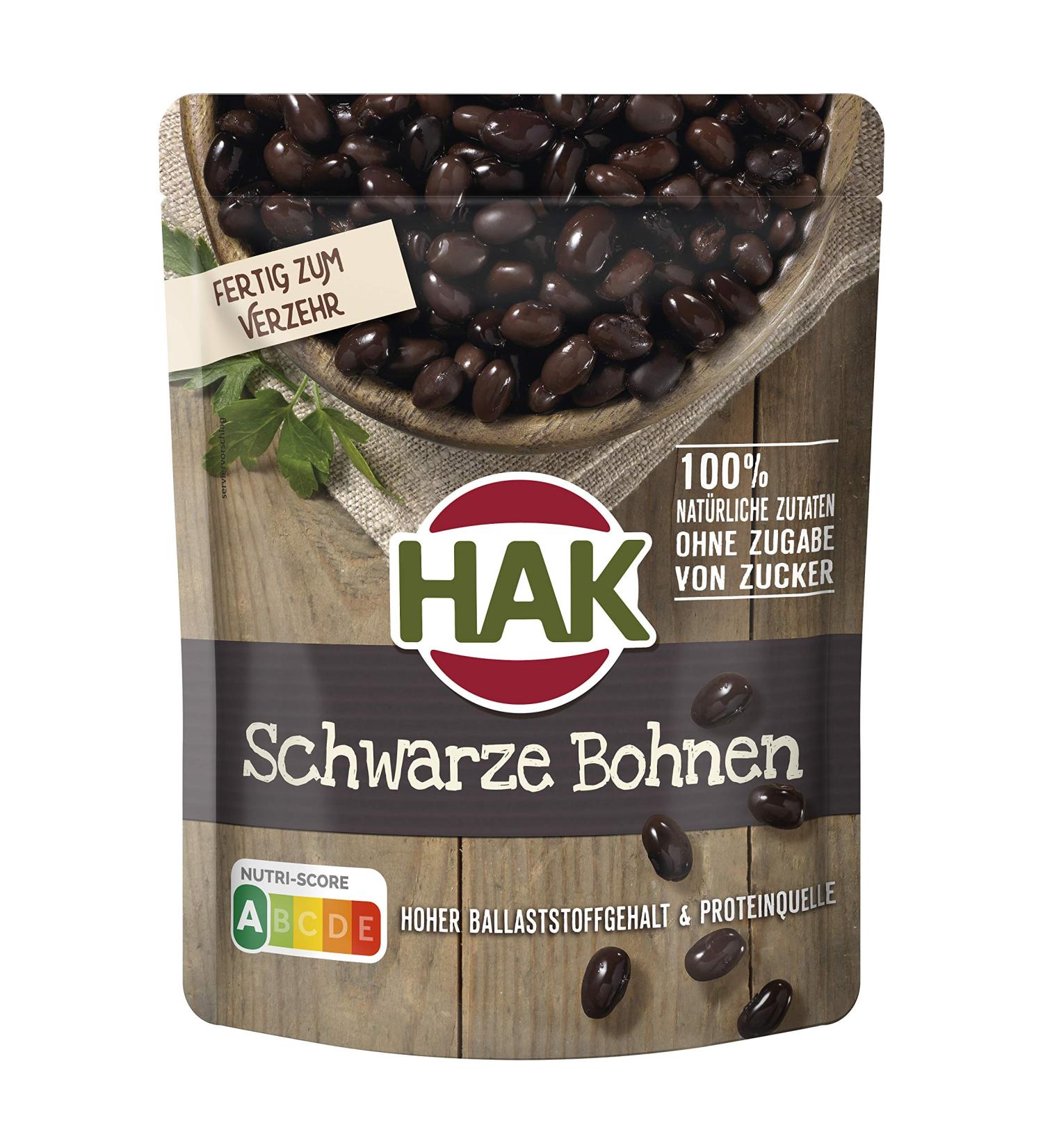 Black beans 225g in bag HAK 7 pieces (7 x 225 gr)
