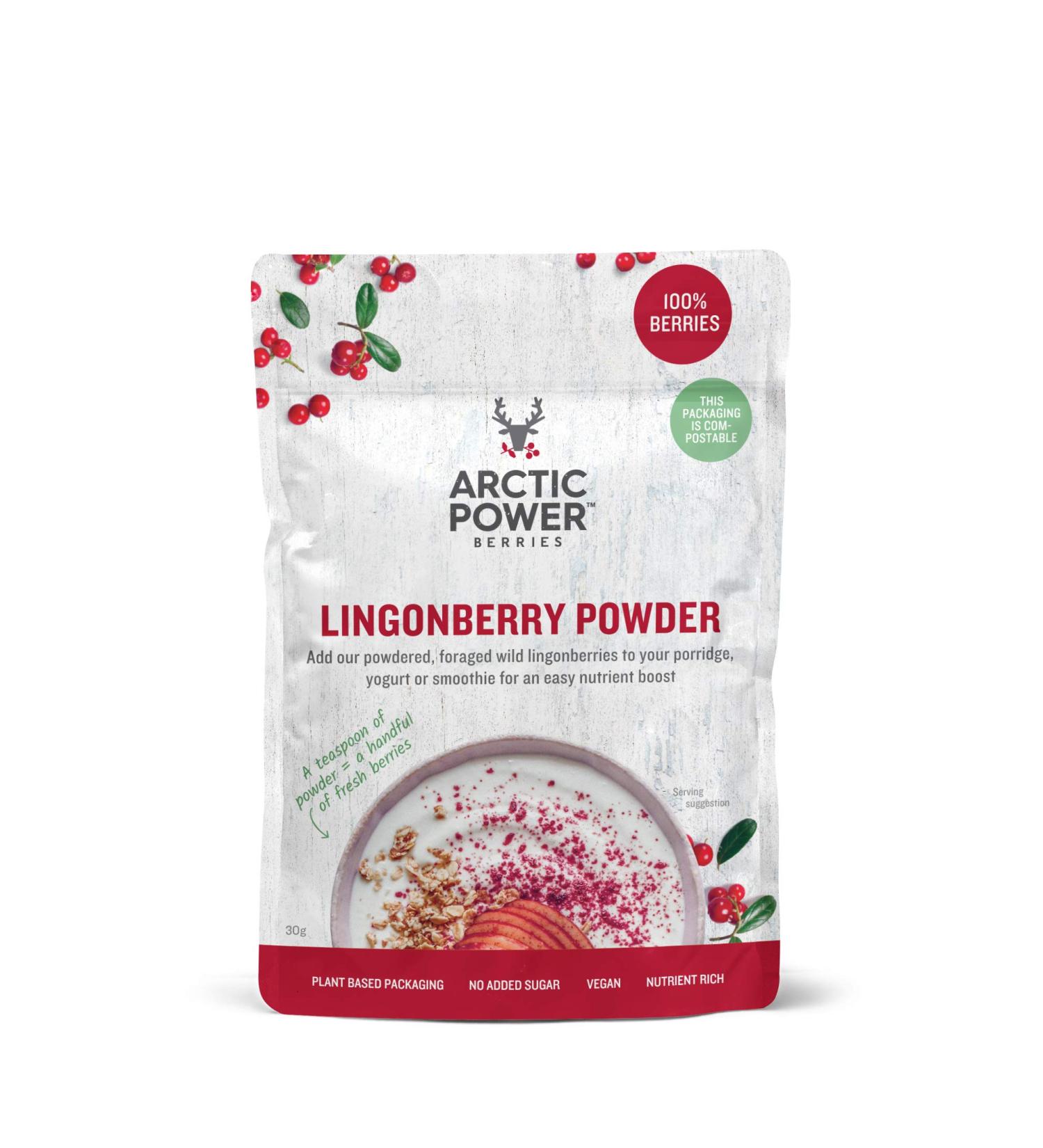 Arctic Power 30 g 100 Percent Pure Lingonberry Powder 30 g Lingonberry - Buy Online on GoSupps.com