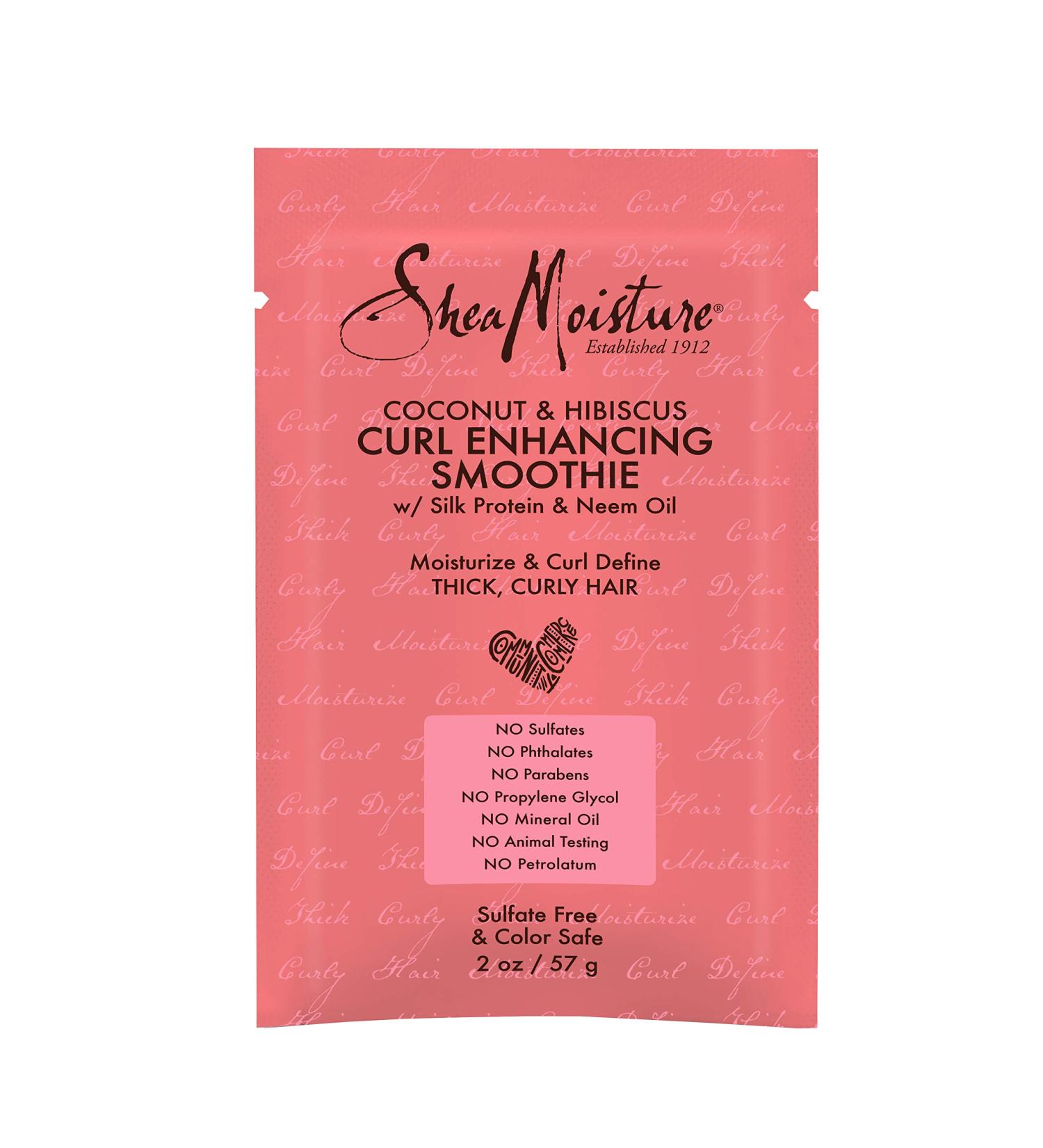 SheaMoisture Coconut and Hibiscus Curl Enhancing Smoothie 2 oz Packette (6 PACK)