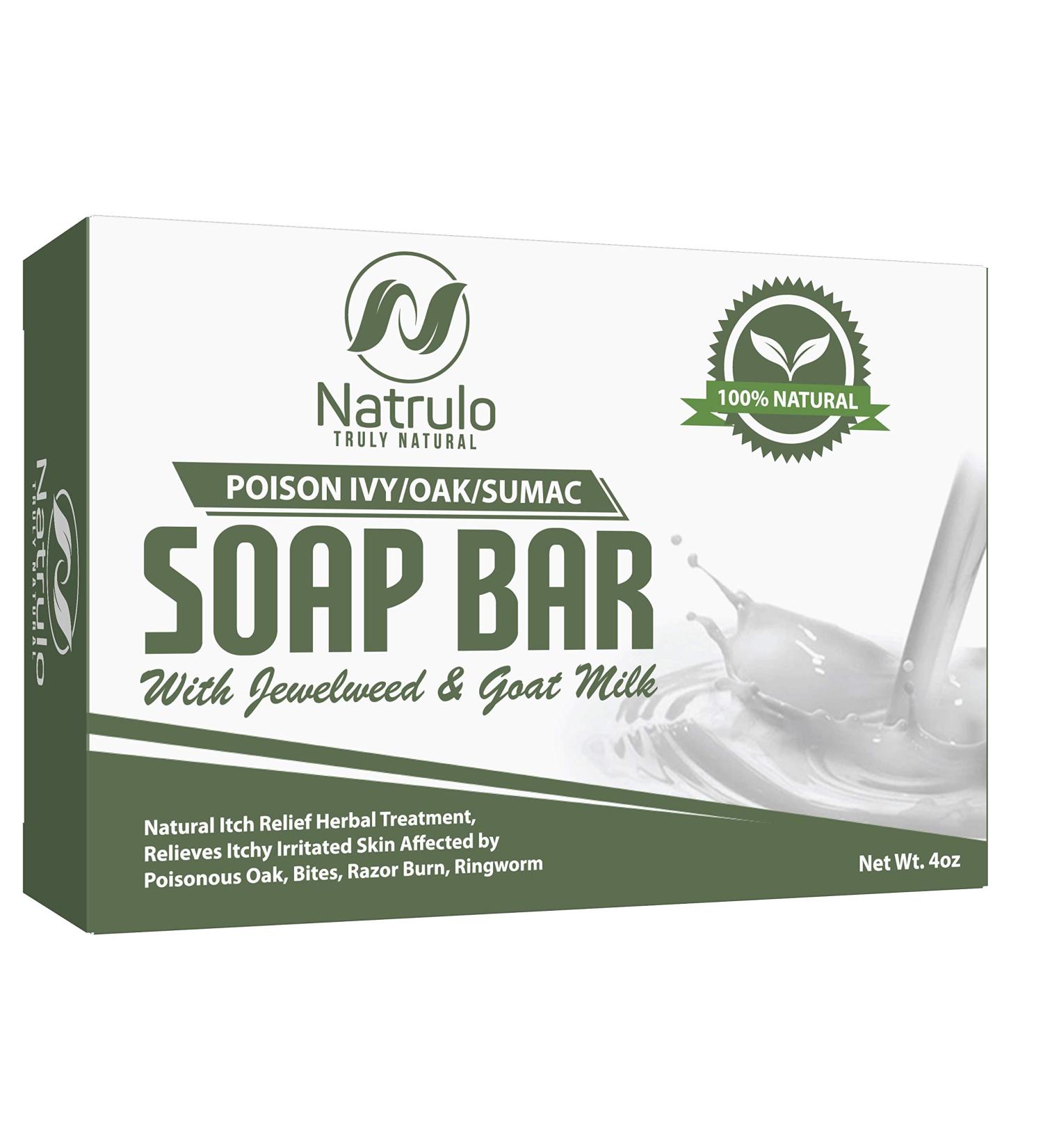 Poison Ivy Soap Bar with Jewelweed - Natural Itch Relief for Poison Ivy, Oak, Sumac, Bites, and Irritated Skin - Buy Online on GoSupps.com