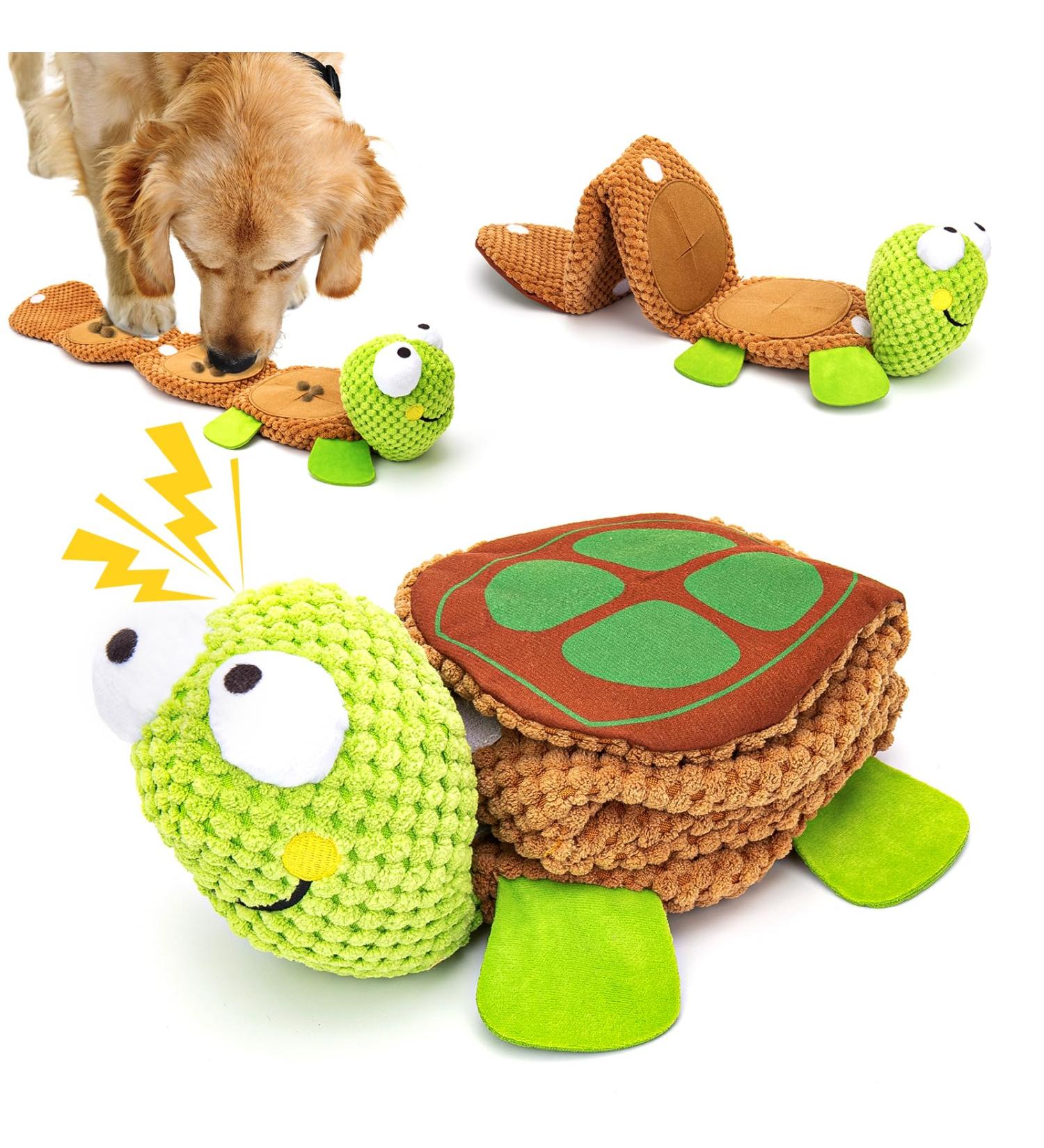 Macco Dog Puzzle Toy - Turtle Squeak & Snuffle Master Foraging Toy for Small, Medium, and Large Dogs - Buy Online on GoSupps.com