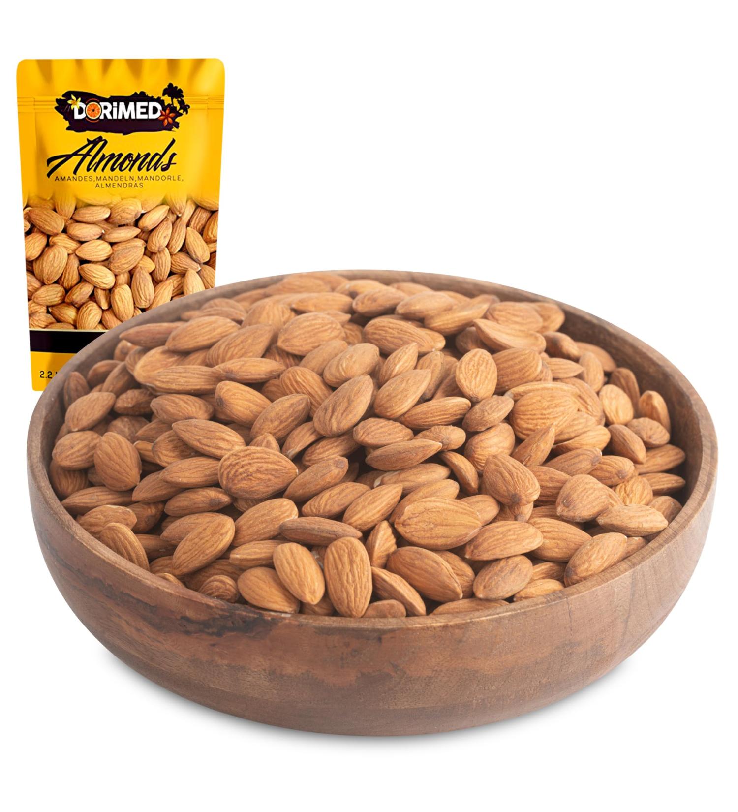 Shelled Almonds 1 kg I Whole and unsalted I Natural I Raw Nuts I Dried Fruits without GMO I Vegan and Vegetarian I Nuts I Almond Keto I Dorimed - Buy Online on GoSupps.com