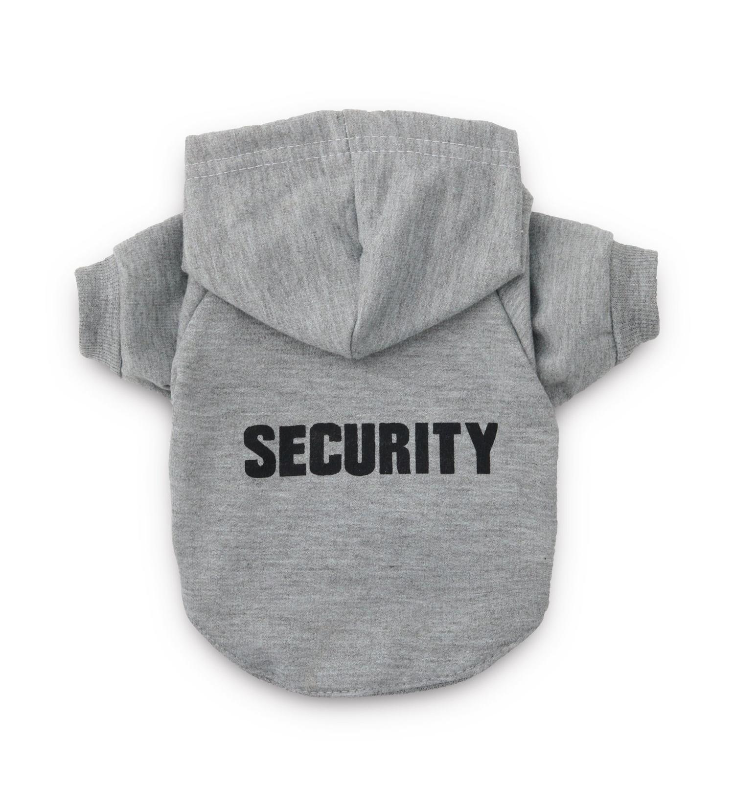 DroolingDog Dog Hoodie Security Pattern Pet T Shirt Puppy Sweatshirt Gray Clothes Costume for Small Dogs Small Grey Small (3.3-5.5lb) Grey - Buy Online on GoSupps.com