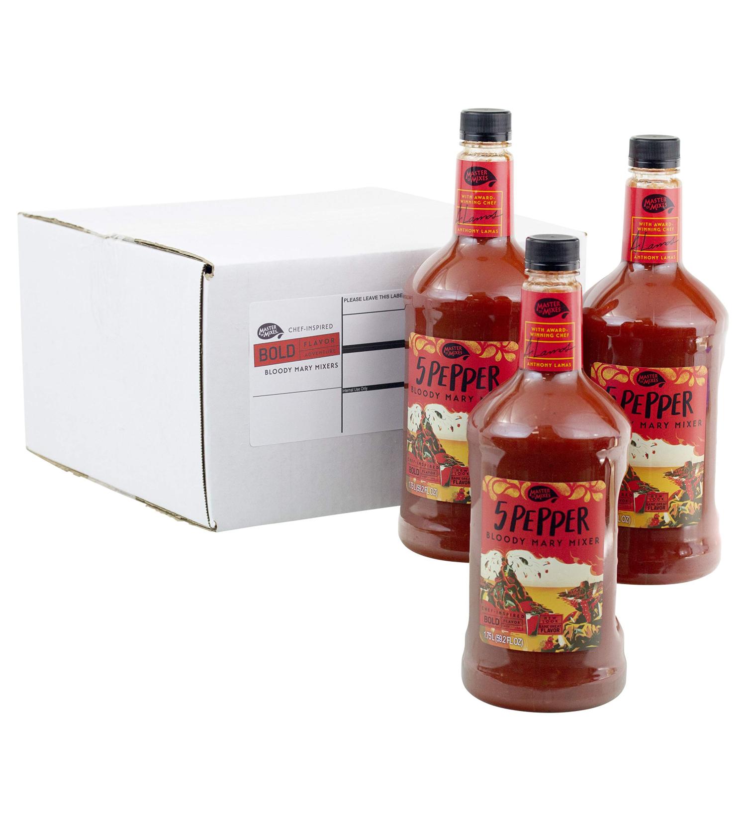 Master of Mixes 5 Pepper Extra Spicy Bloody Mary Drink Mix  Ready To Use  1.75 Liter Bottle (59.2 Fl Oz)  Pack of 3 59.2 Fl Oz (Pack of 3) - Buy Online on GoSupps.com