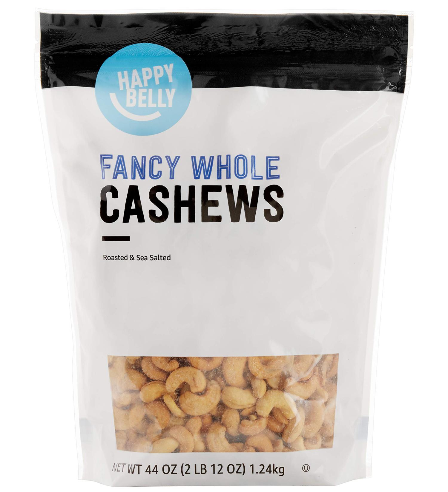 Happy Belly Fancy Whole Cashews 44 oz - Premium Quality Nuts by Amazon Brand - Buy Online on GoSupps.com