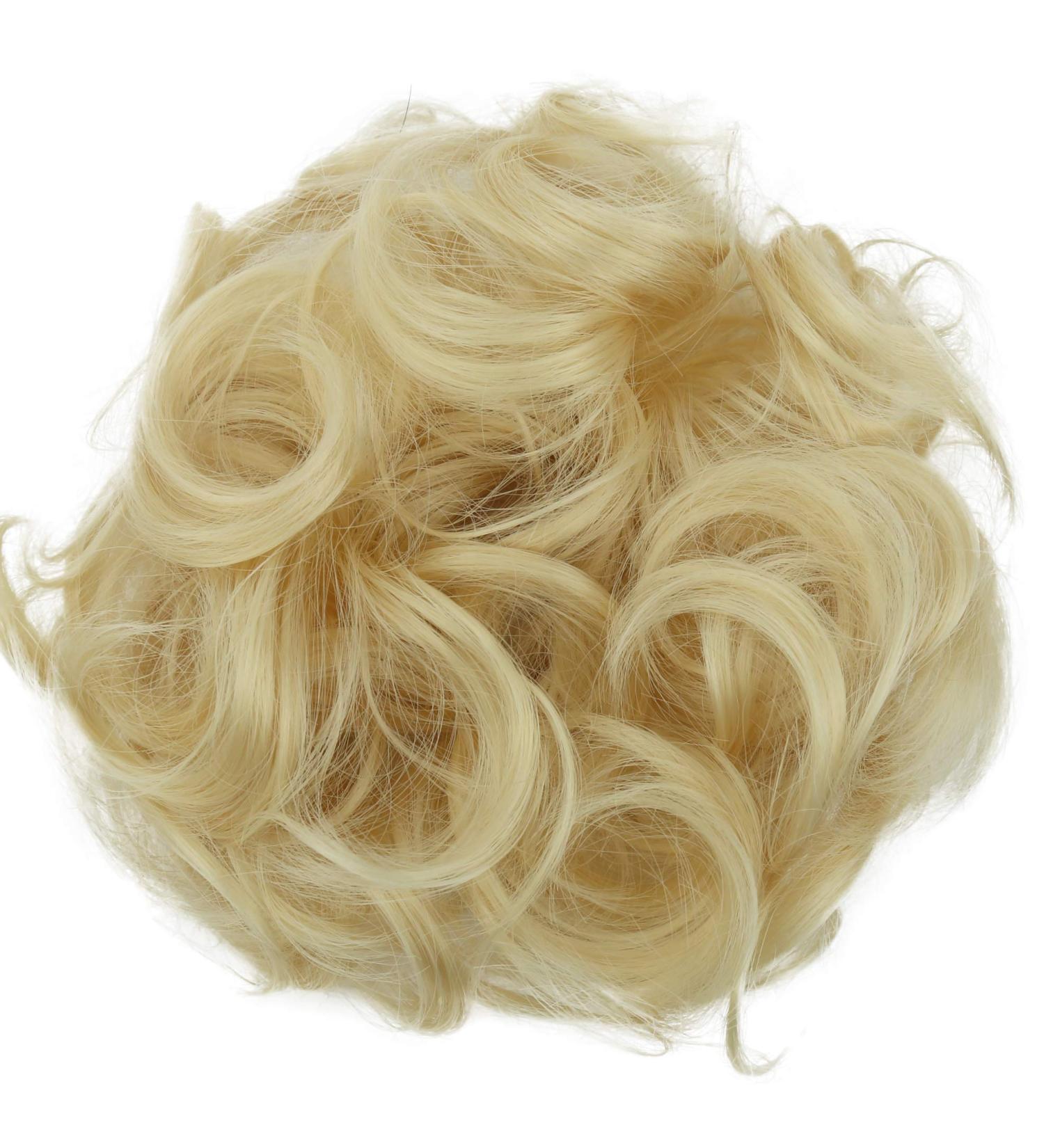 CAISHA by PRETTYSHOP Large Hairpiece Scrunchy Updo Curly Messy Bun Platinum Blonde #613B G11E - Buy Online on GoSupps.com