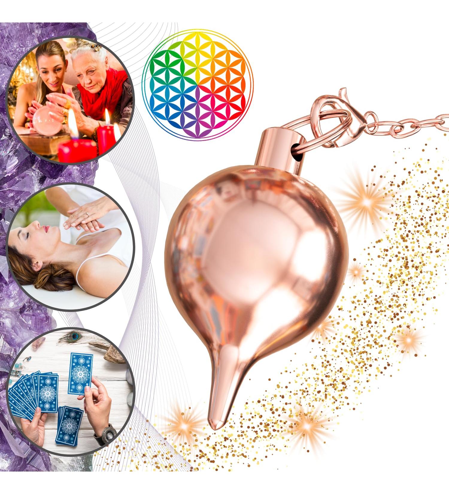 Radiesthesia Pendulum Water Drop - Copper Brass Esoteric Oracle - Geobiology Magnetizer - 26g Rose Gold - Buy Online on GoSupps.com