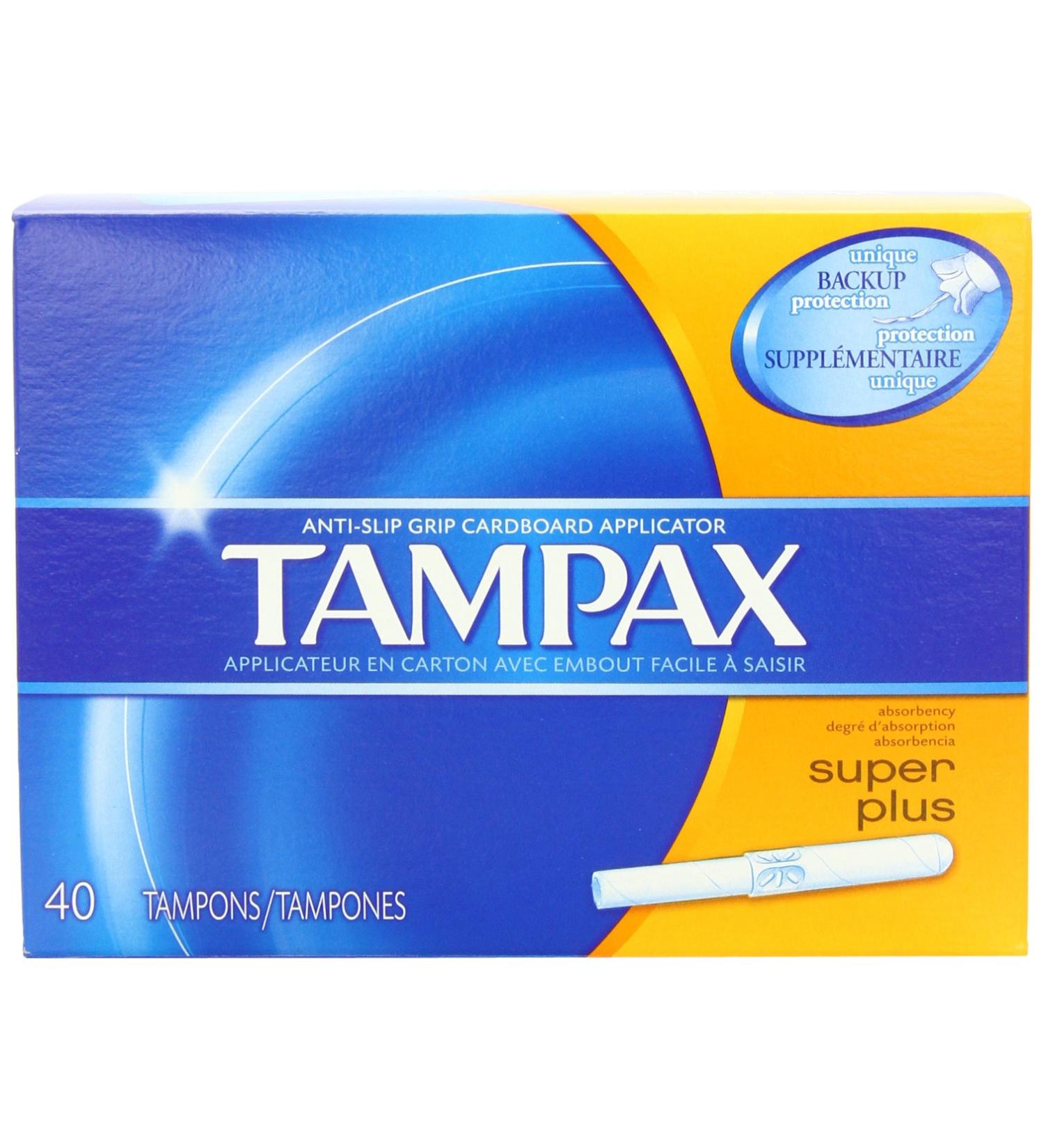 Anti-Slip Grip Cardboard Applicator Super Plus Tampons - 2 Packs of 40 Count - Buy Online on GoSupps.com