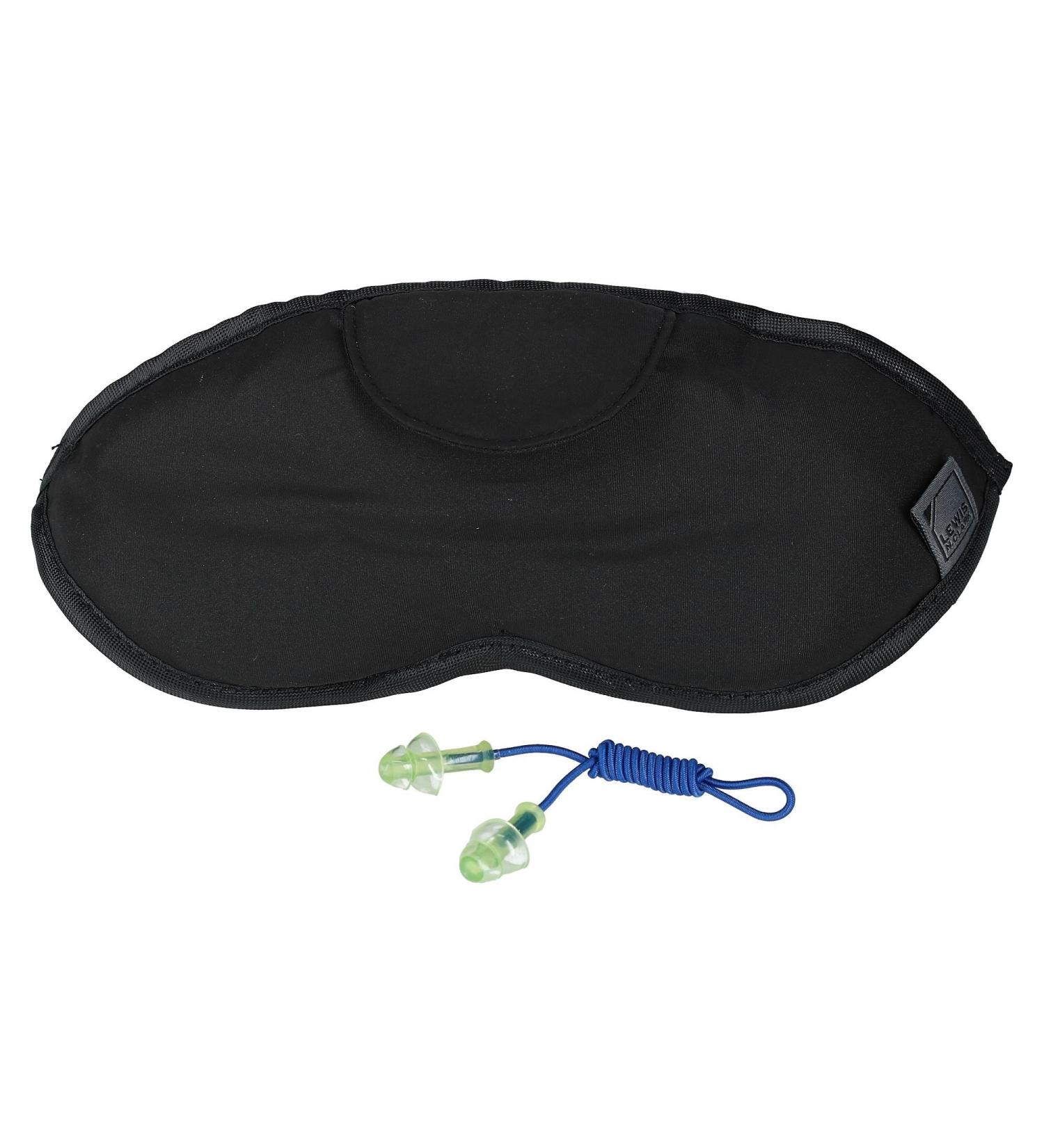 Lewis N. Clark Comfort Eye Mask with Ear Plugs - Black | Sleep Aid Kit - Buy Online on GoSupps.com