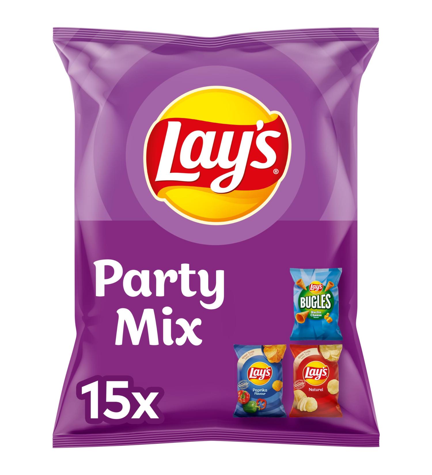 Lay's Party Mix 15 Mini Chips Bags - 412.5 GR
