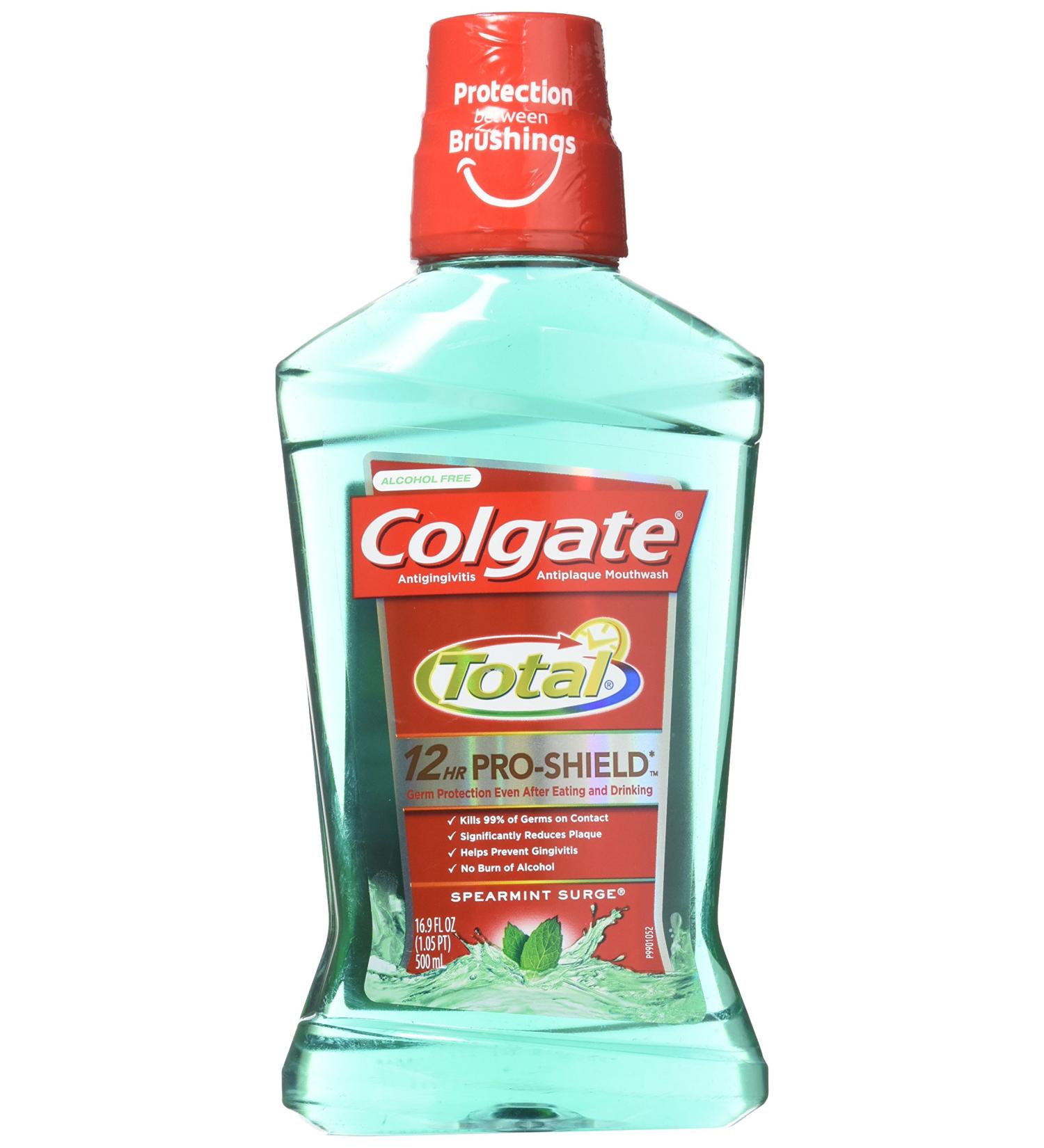 Colgate Total Advance Pro-Shield Mouthwash Spearmint 500ml - Fresh Breath Protection - Buy Online on GoSupps.com