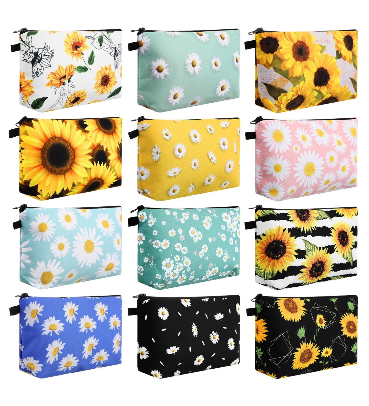 Sanwuta Mandala Flower Cosmetic Bags Set - 12 Roomy Waterproof Toiletry Organizers for Women & Girls - Buy Online on GoSupps.com