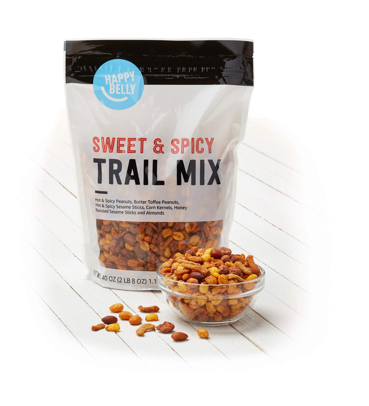 Happy Belly Sweet & Spicy Trail Mix - 40 oz (2.5 lbs) Pack - Amazon Brand - Buy Online on GoSupps.com