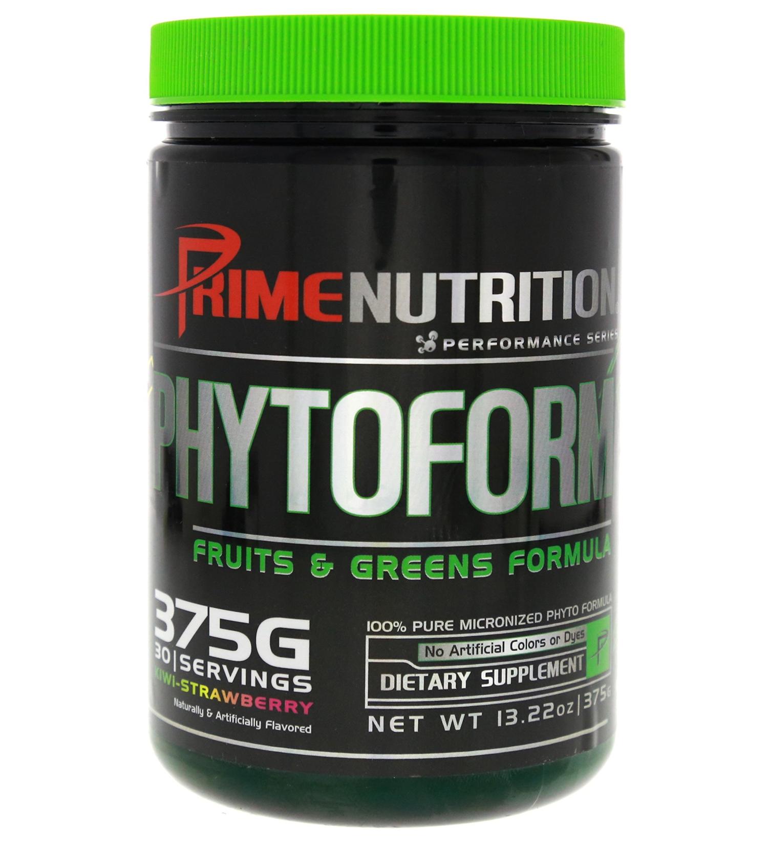 Prime Nutrition Phytoform Fruits & Greens 375g | 30 Servings - Kiwi-Strawberry Flavor - Buy Online on GoSupps.com