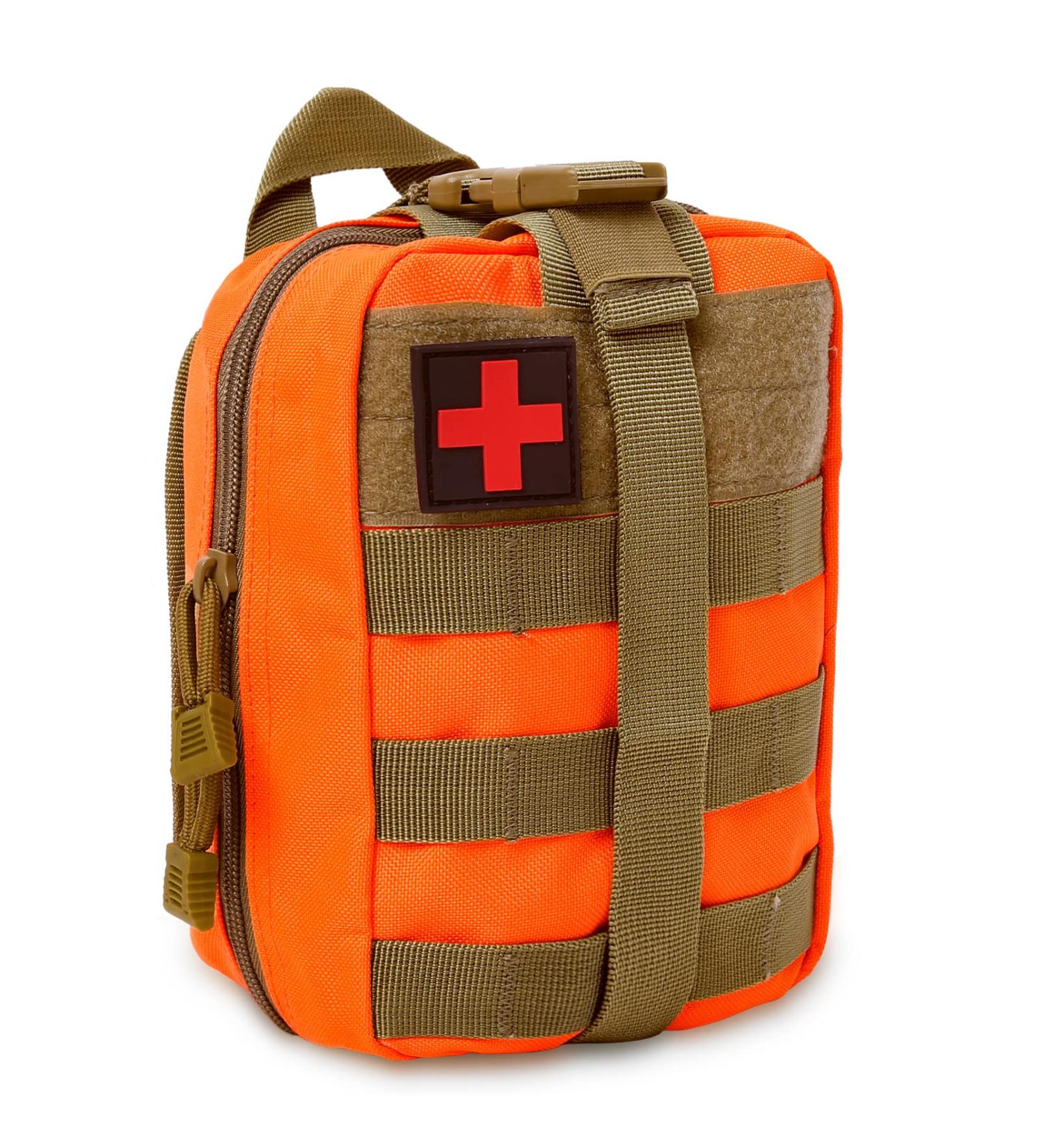 Buy Bituor Tactical First Aid Pocket Kit - Molle Waterproof EMT Pouch for Outdoor Camping Travel & Adventure (Orange) - Buy Online on GoSupps.com