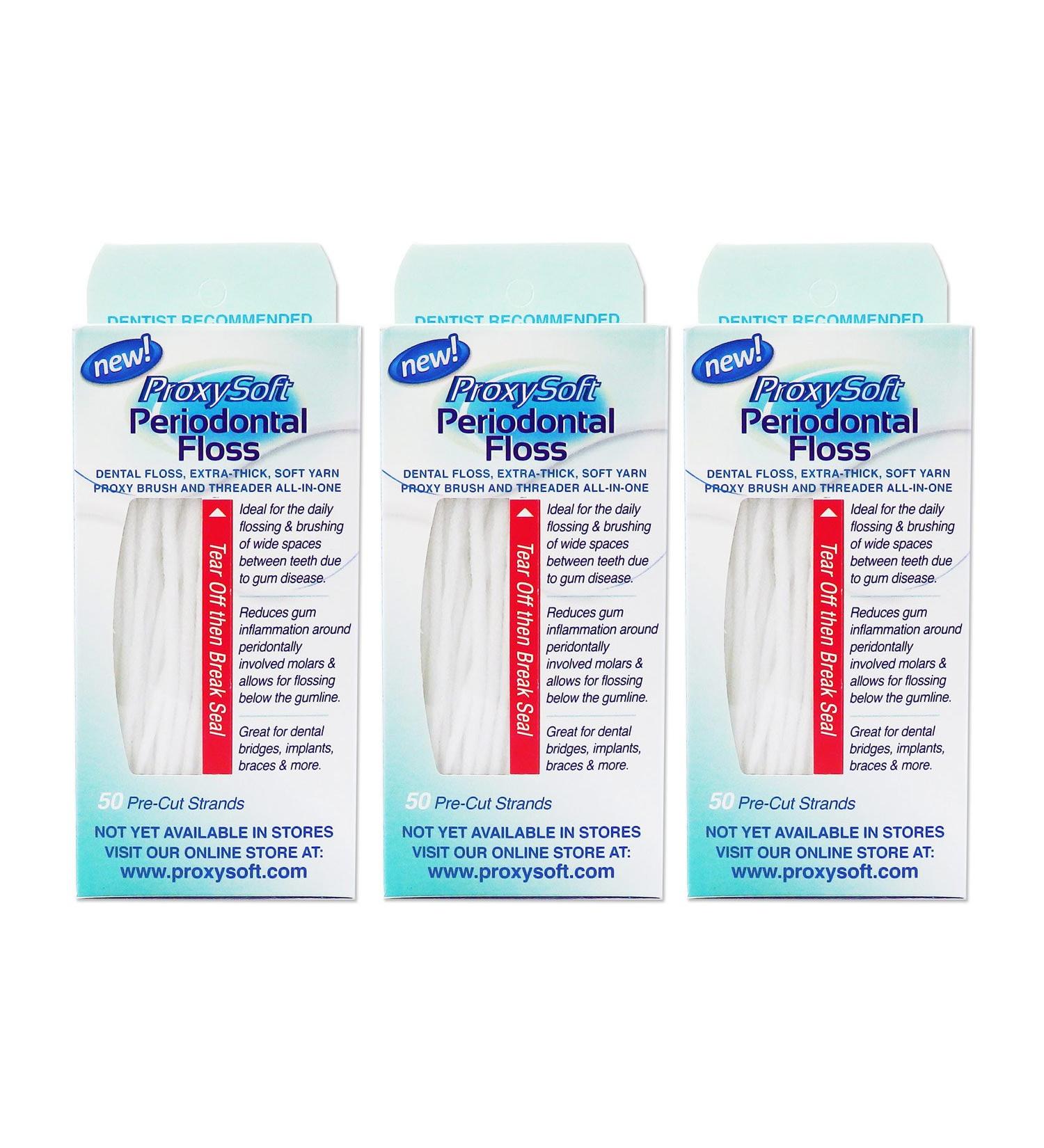 Pack of 3 Thornton Proxysoft Periodontal Floss 50 pieces (3x 50 pieces)